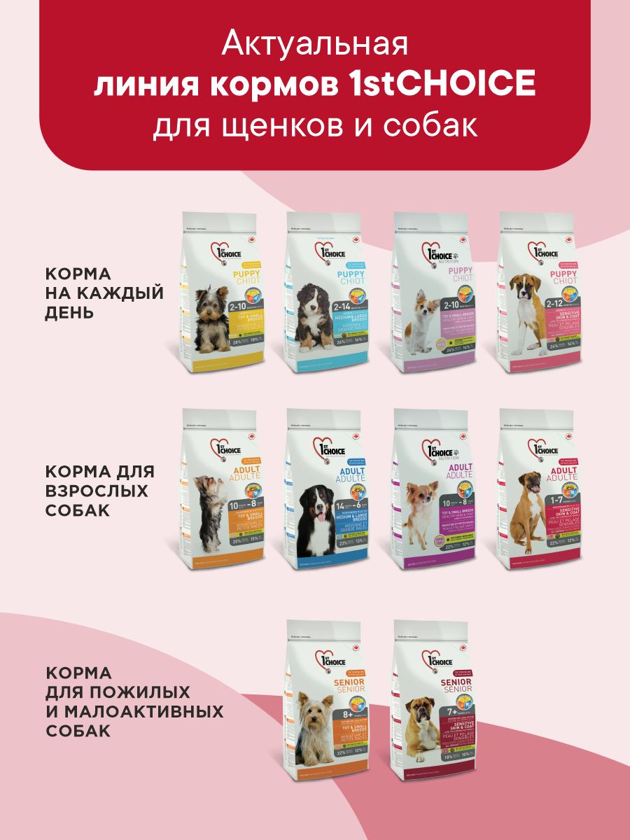 Корм сухой 1st Choice Здоровая кожа и шерсть для собак средних и крупных пород на ягненке 15кг - фото 9