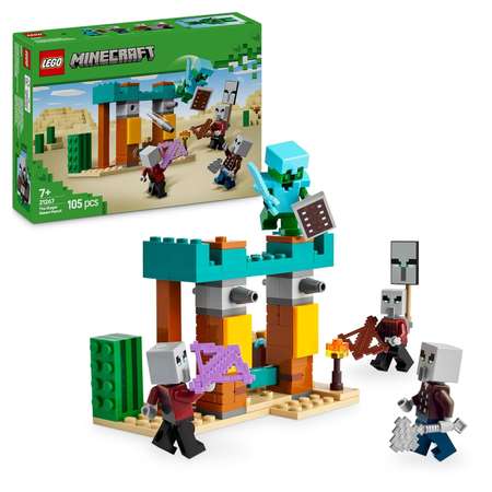 Конструктор LEGO Minecraft Патруль илладжеров в пустыне блочный