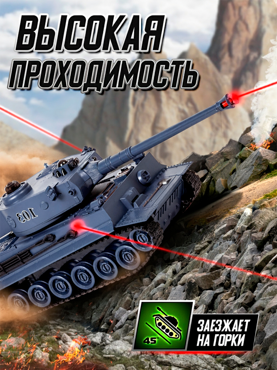 Танк РУ Mioshi 36 см стрельба по мишени - фото 4