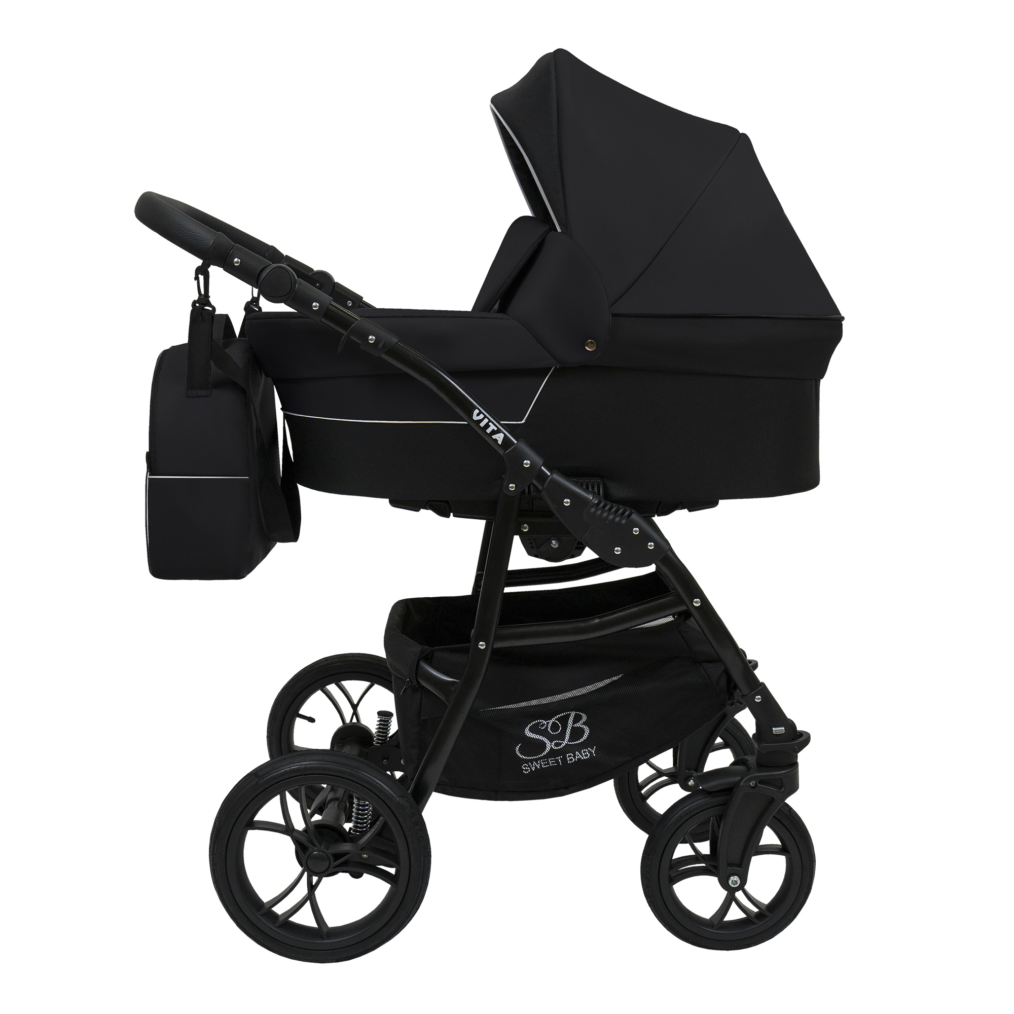 Коляска 2в1 Sweet Baby Vita Black - фото 1