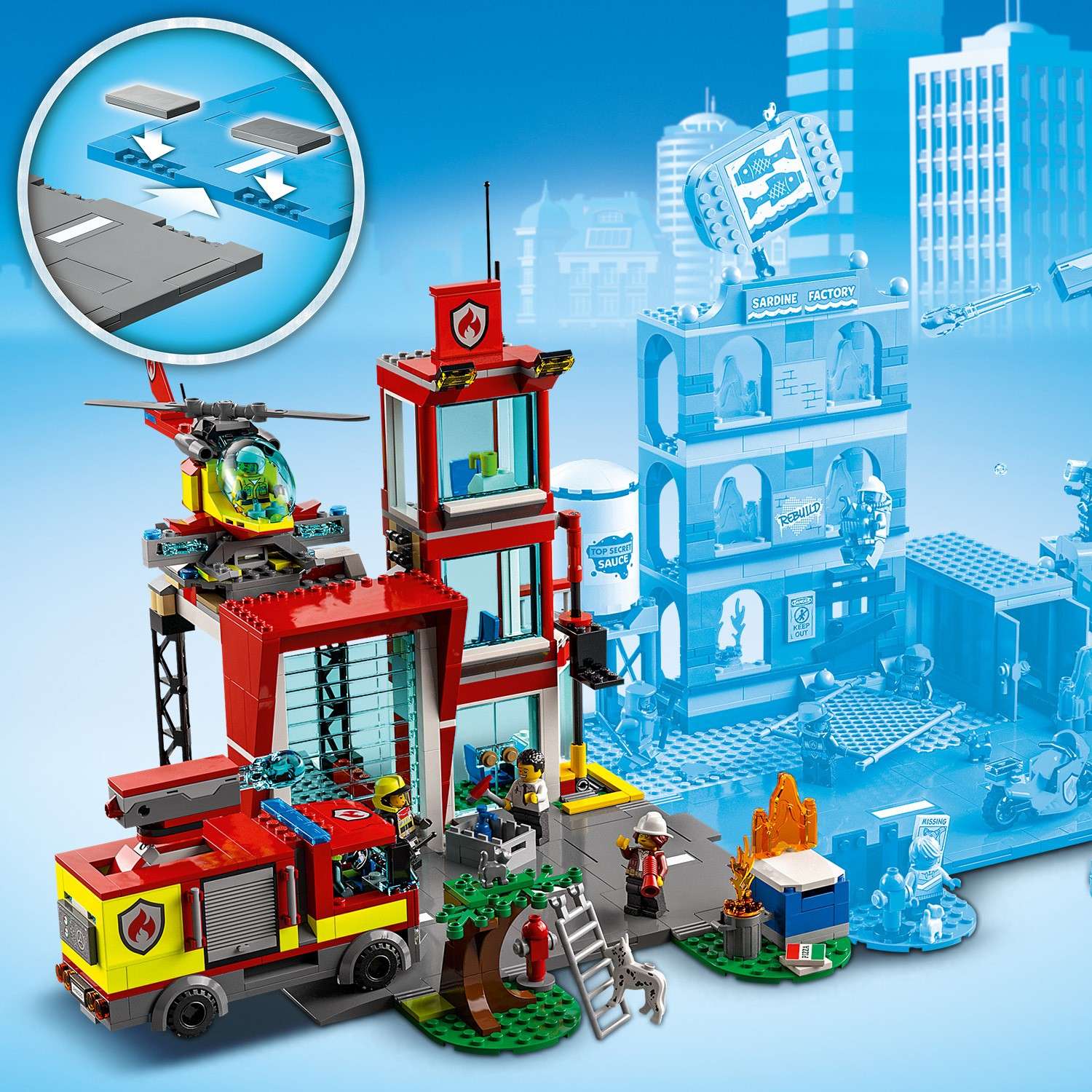 Конструктор LEGO City Fire Пожарная часть 540 дет. - фото 11