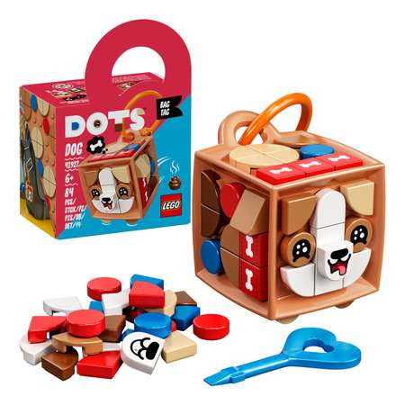 Конструктор LEGO DOTS Брелок Щенок блочный