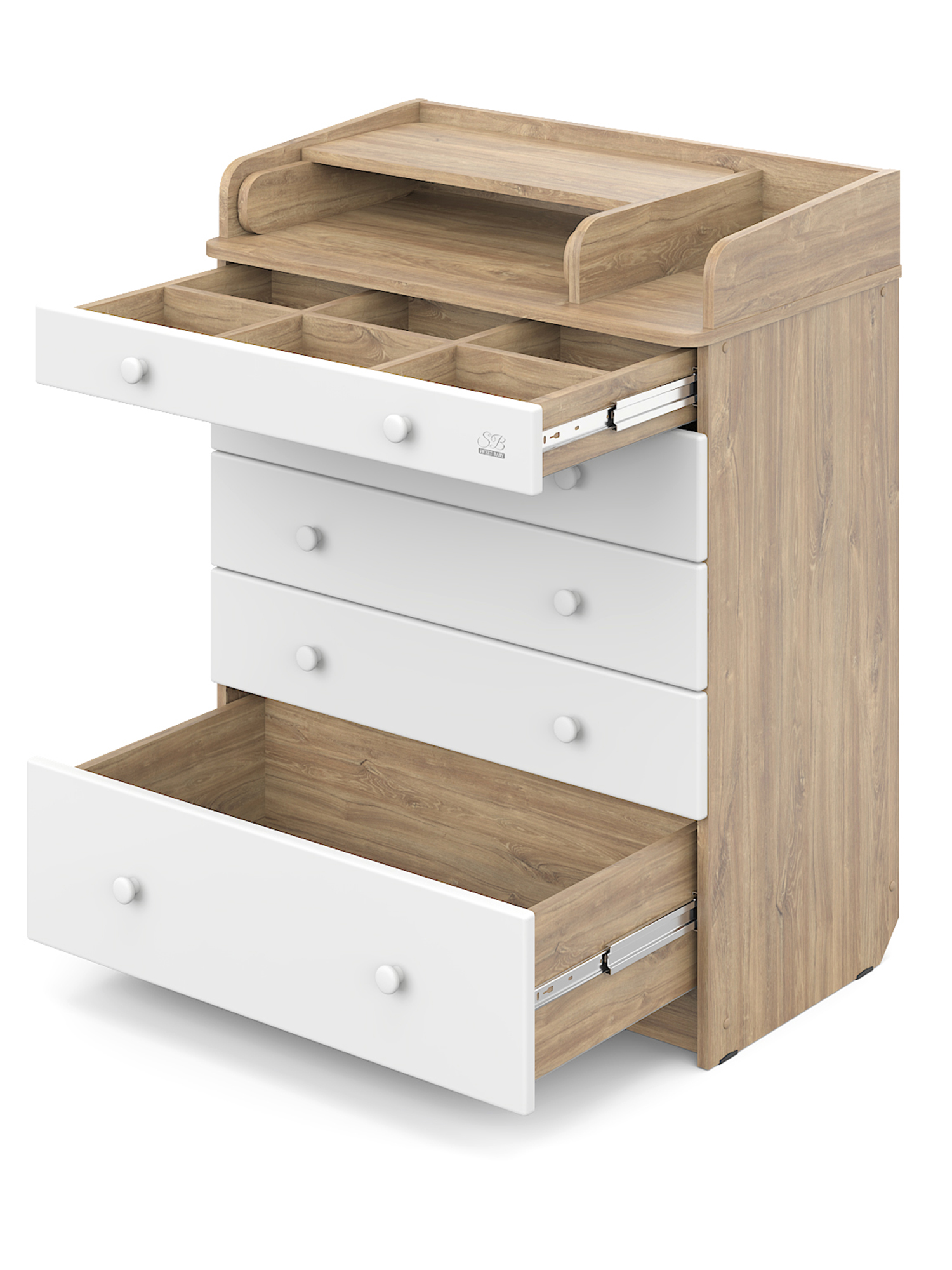 Комод пеленальный Sweet Baby Marsala (дуб, белый) - фото 12