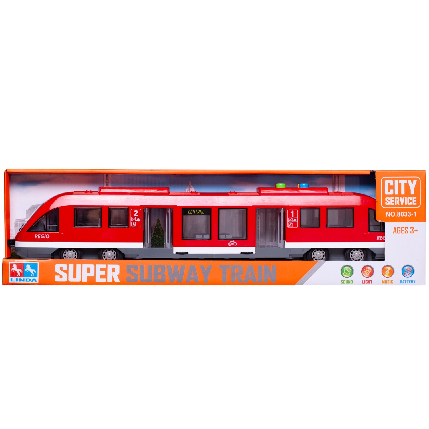 Трамвай Abtoys 8033-1/красный - фото 1