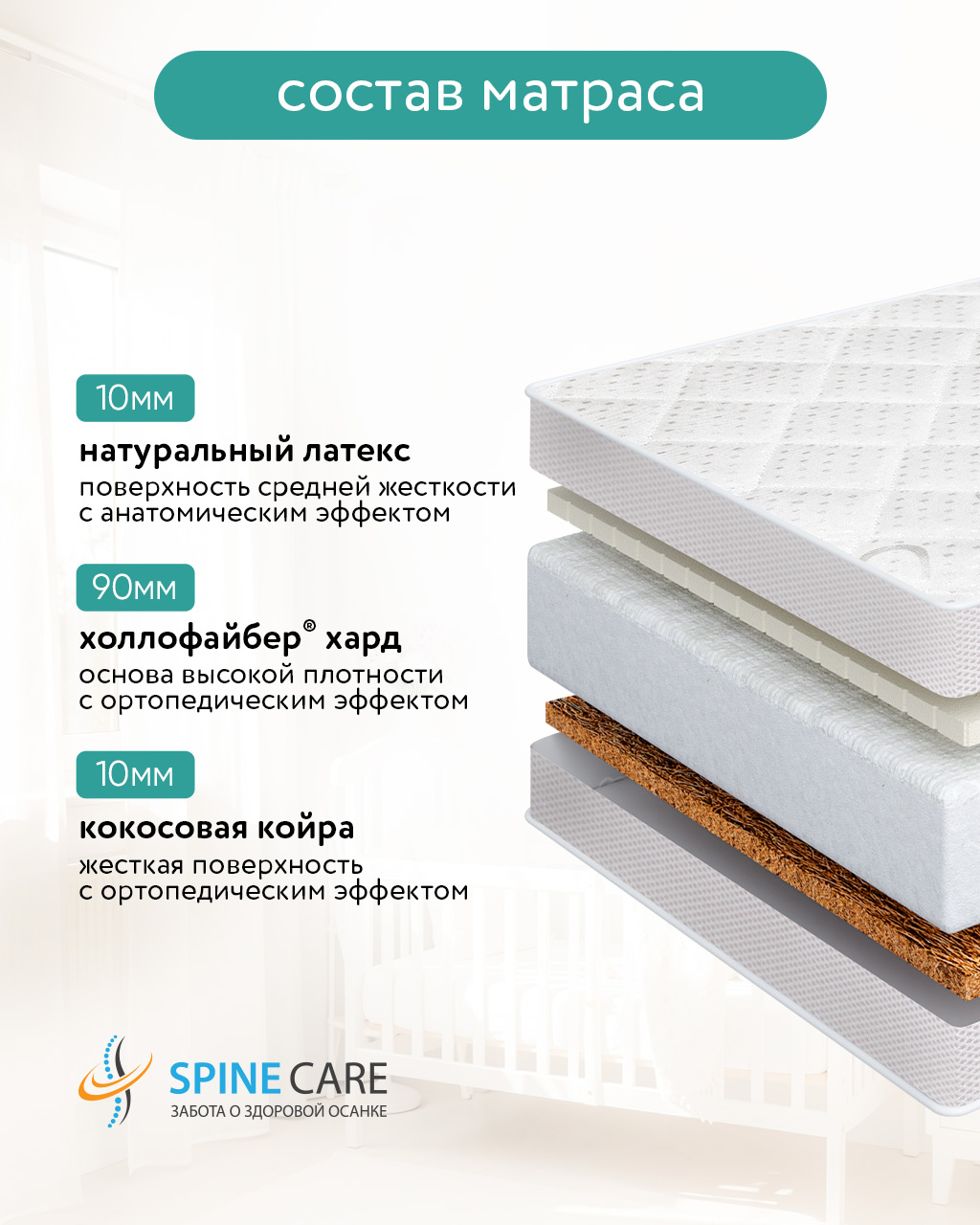 Матрас BabyGo ЭкоЛат Аэрато New 60х120 - фото 4