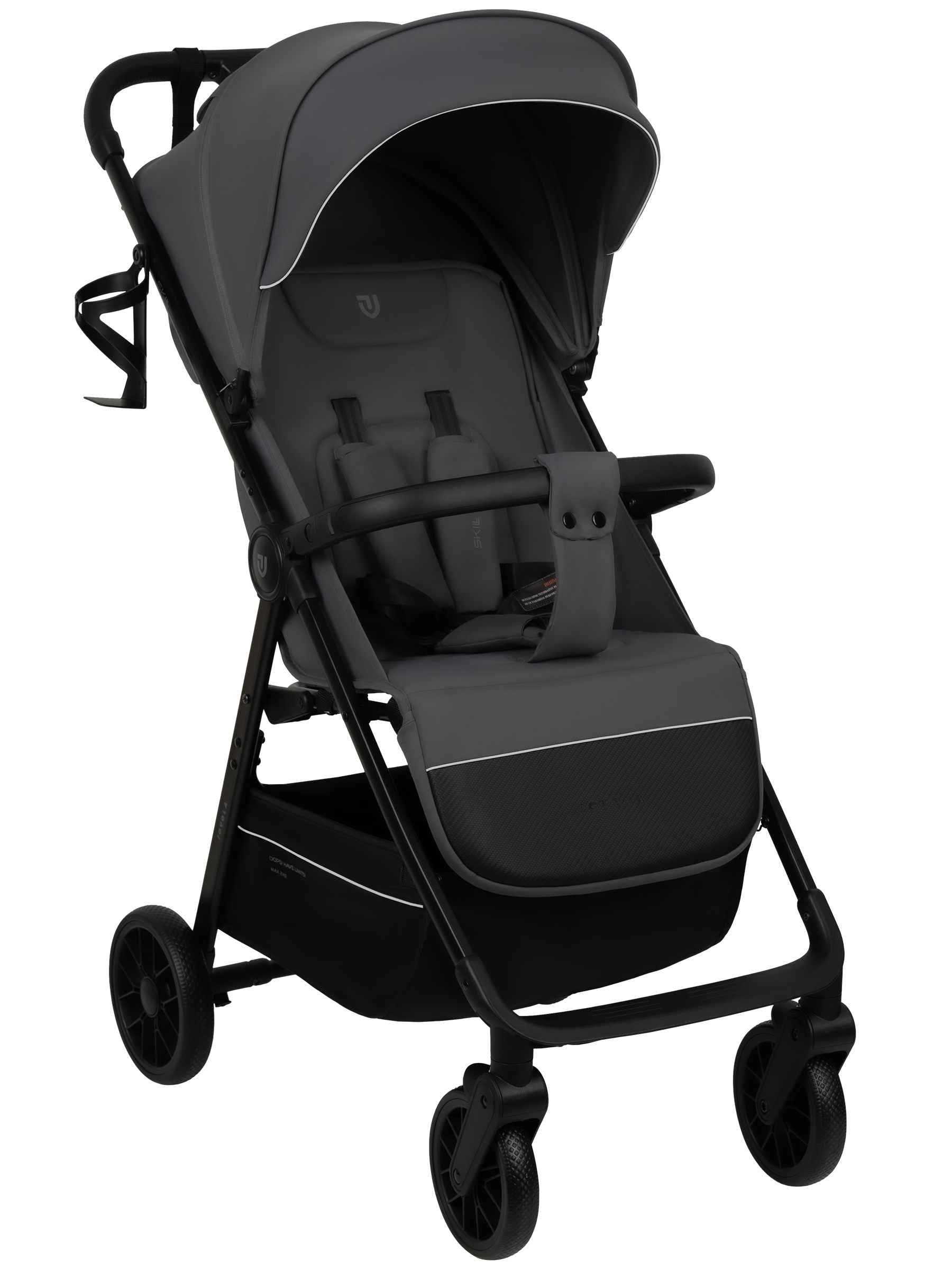 Коляска прогулочная JOVOLA Skill серый - фото 5