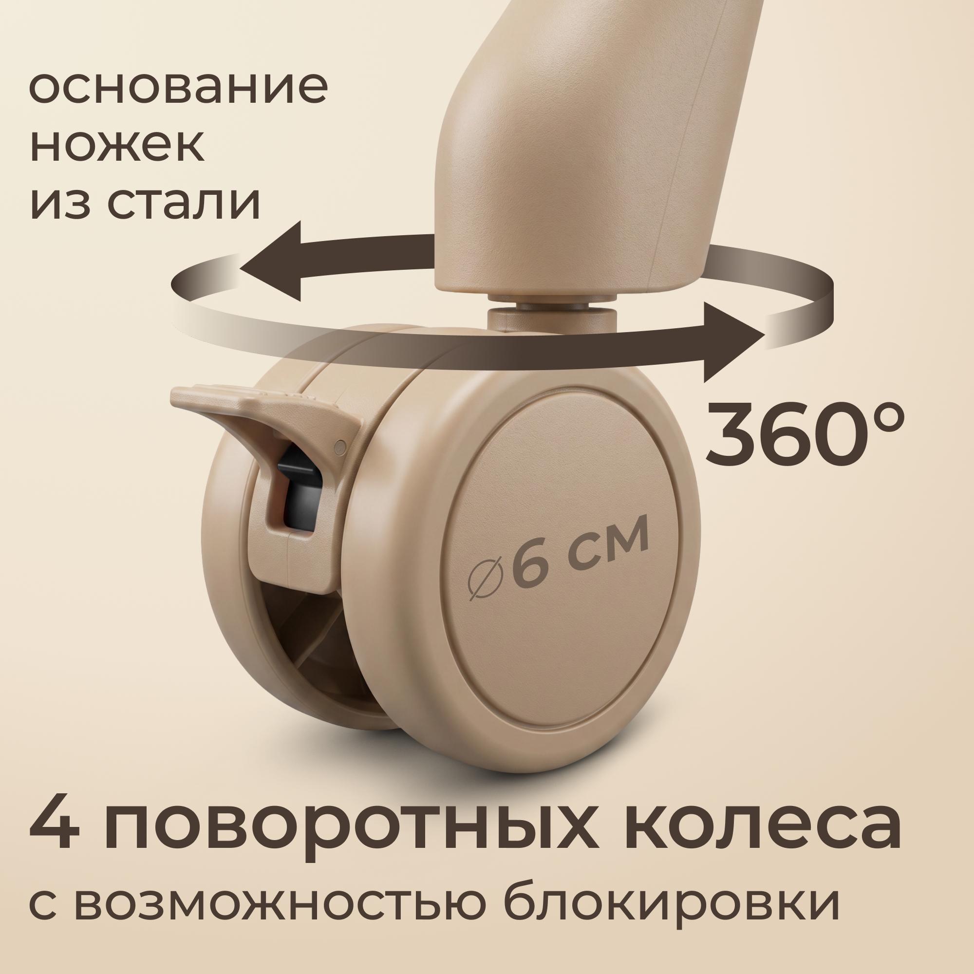Стульчик для кормления UNIX Kids Torino бежевый - фото 7