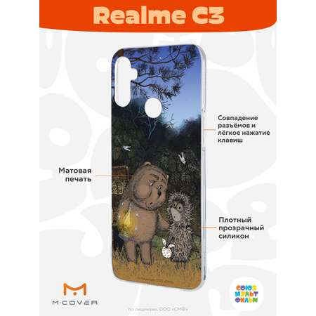 Силиконовый чехол Mcover для смартфона Realme C3 Союзмультфильм Ежик в тумане и медвежонок