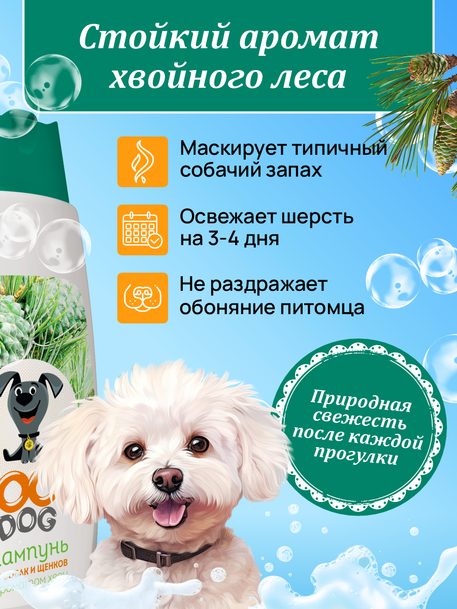 Шампунь для собак и щенков GOODR Dog с ароматом хвои 250 мл - фото 4