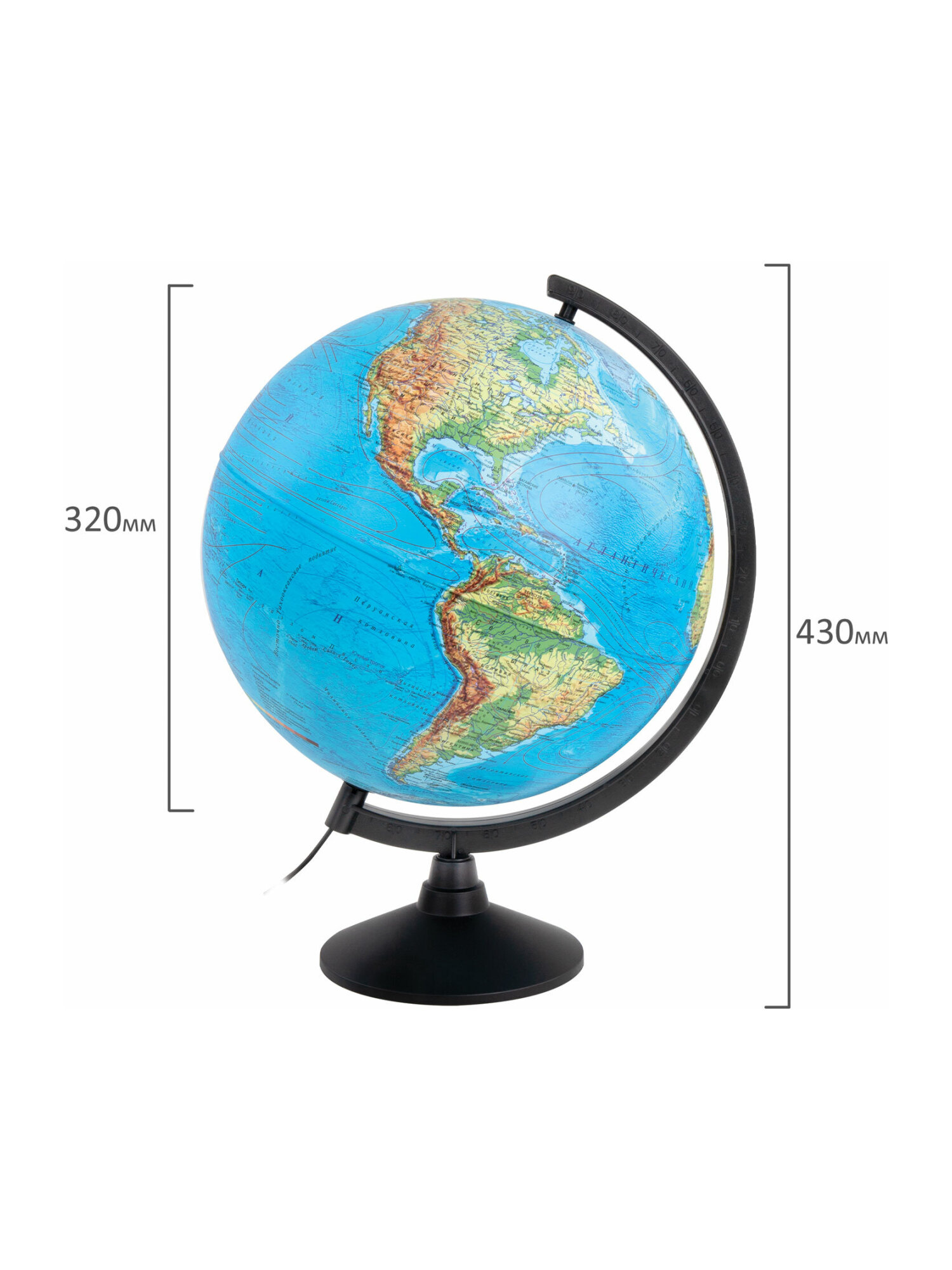 Глобус Globen физический с подсветкой диаметр 32 см - фото 21