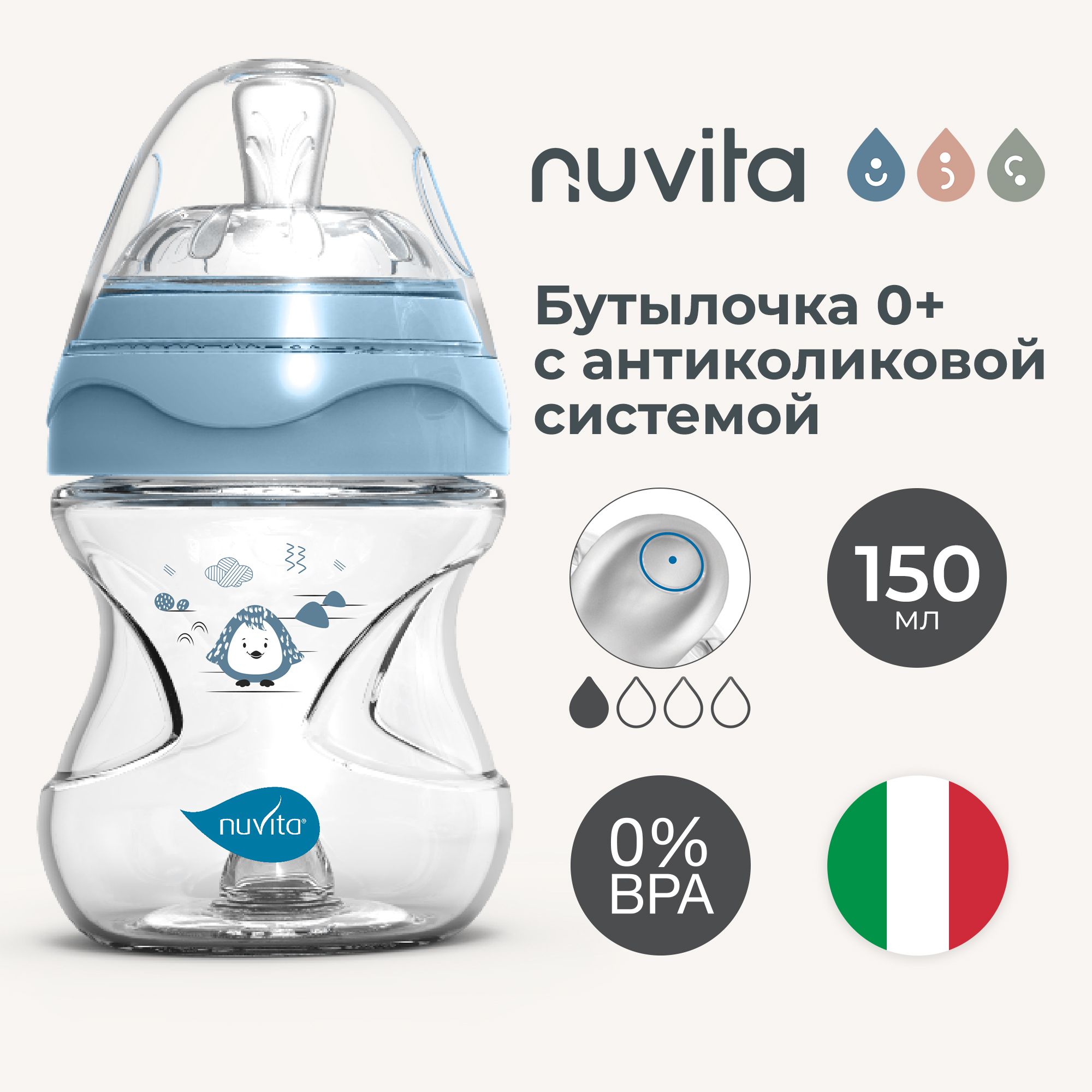 Бутылочка Nuvita Anti-Colic 150 мл - фото 1