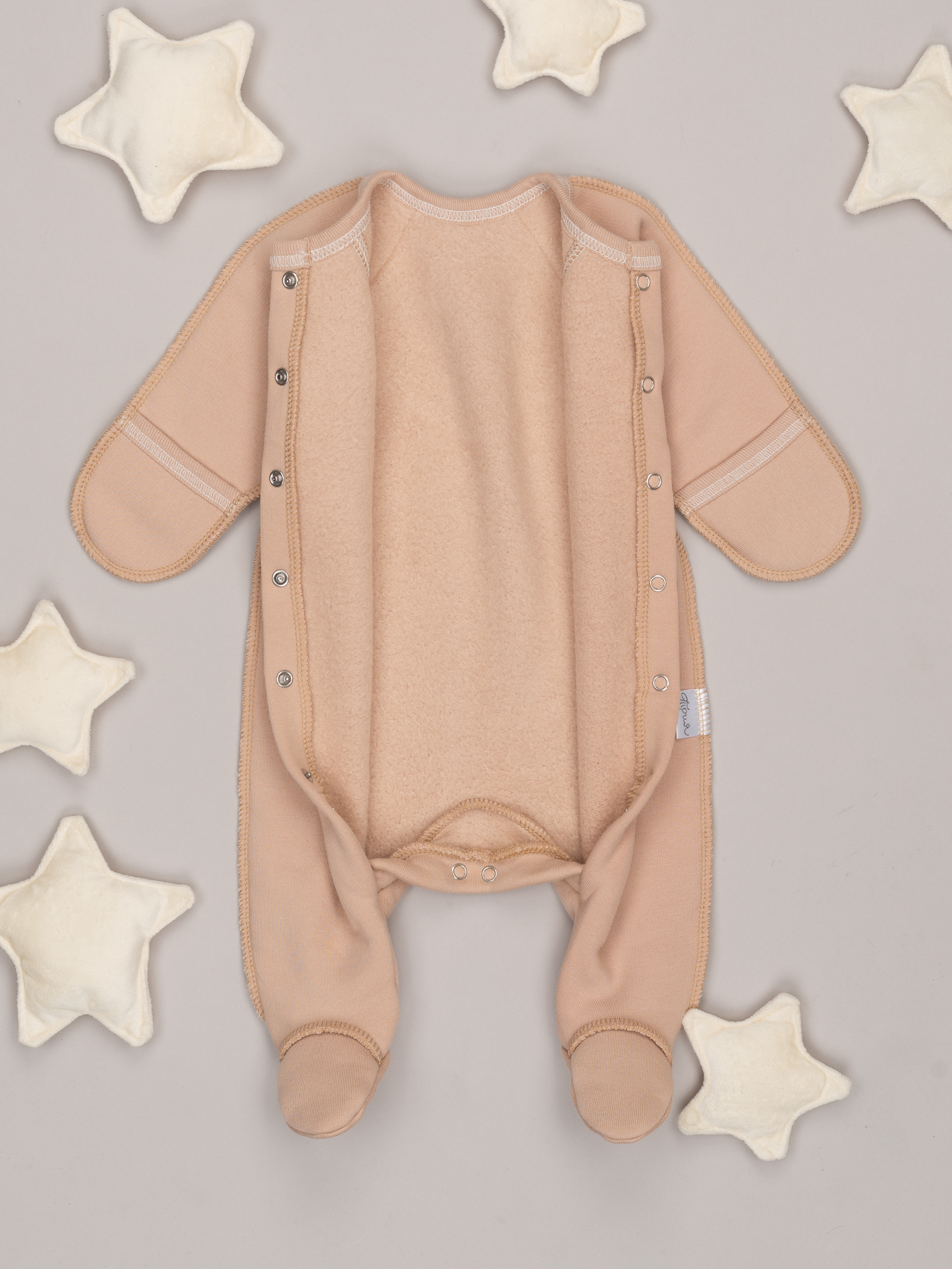 Комбинезон ТРИЯ 1131 футер 3-х нитка св бежевый - фото 3