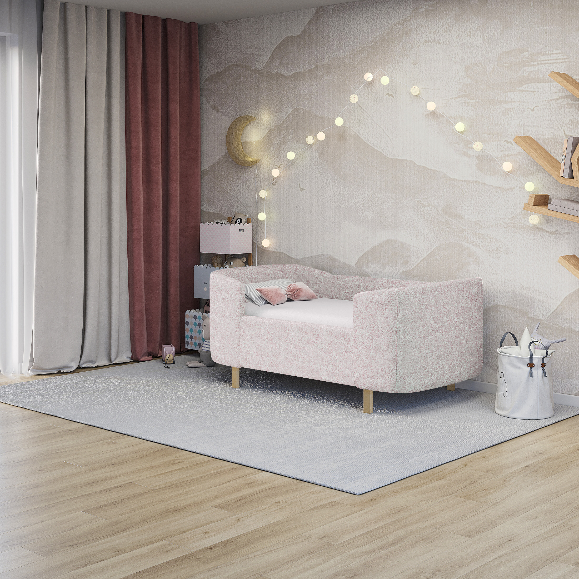 Кровать односпальная Три Кроватки (розовый) - фото 7