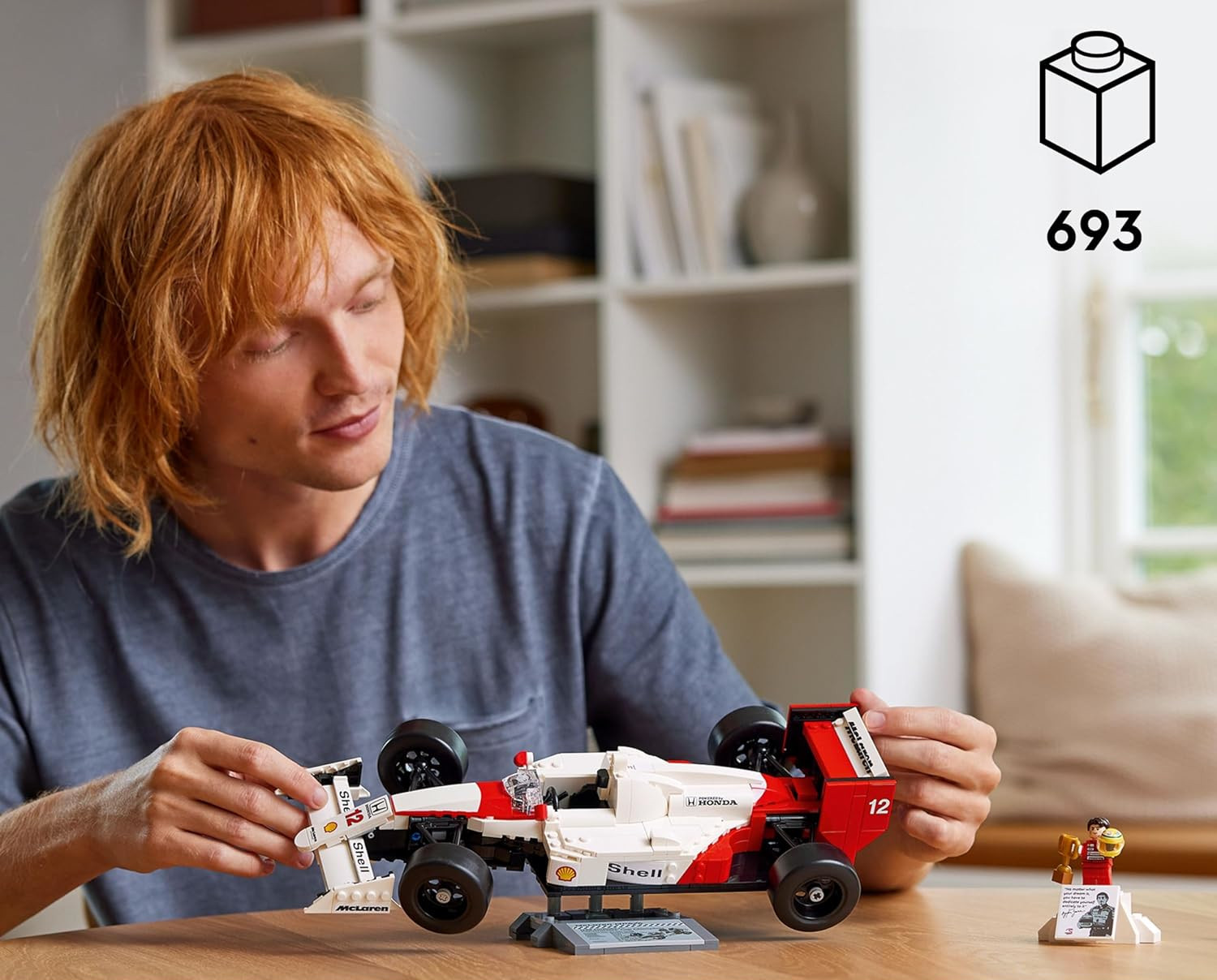 Конструктор LEGO Icons McLaren MP4/4 и Айртон Сенна блочный - фото 8