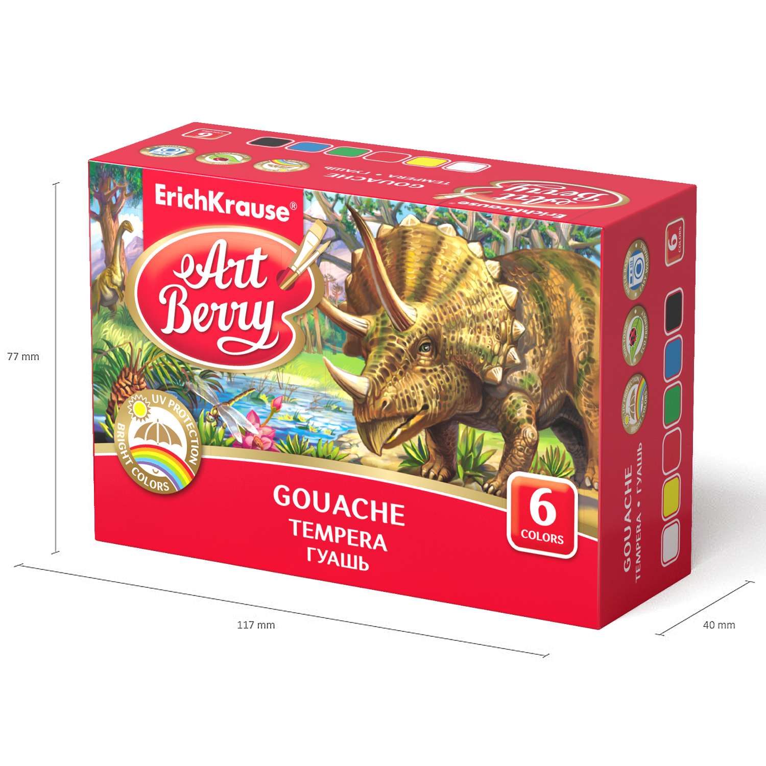 Краски гуашь ArtBerry 6 цв. - фото 5