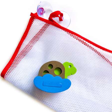 Сумка-сетка ElBascoToys для хранения игрушек в ванной с игрушкой для купания Черепаха