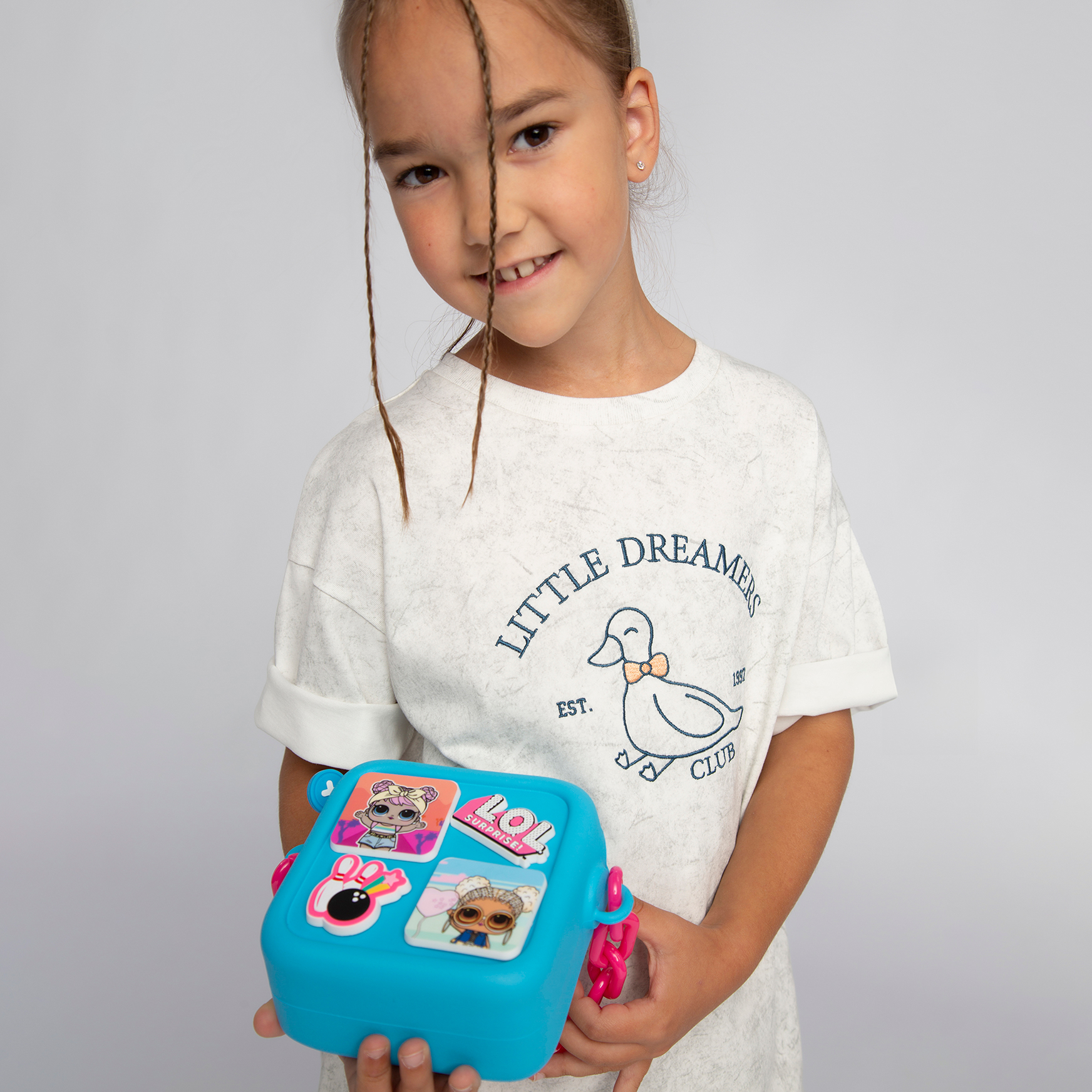 Сумка L.O.L. Surprise! голубая квадратная+джиббитсы - фото 12