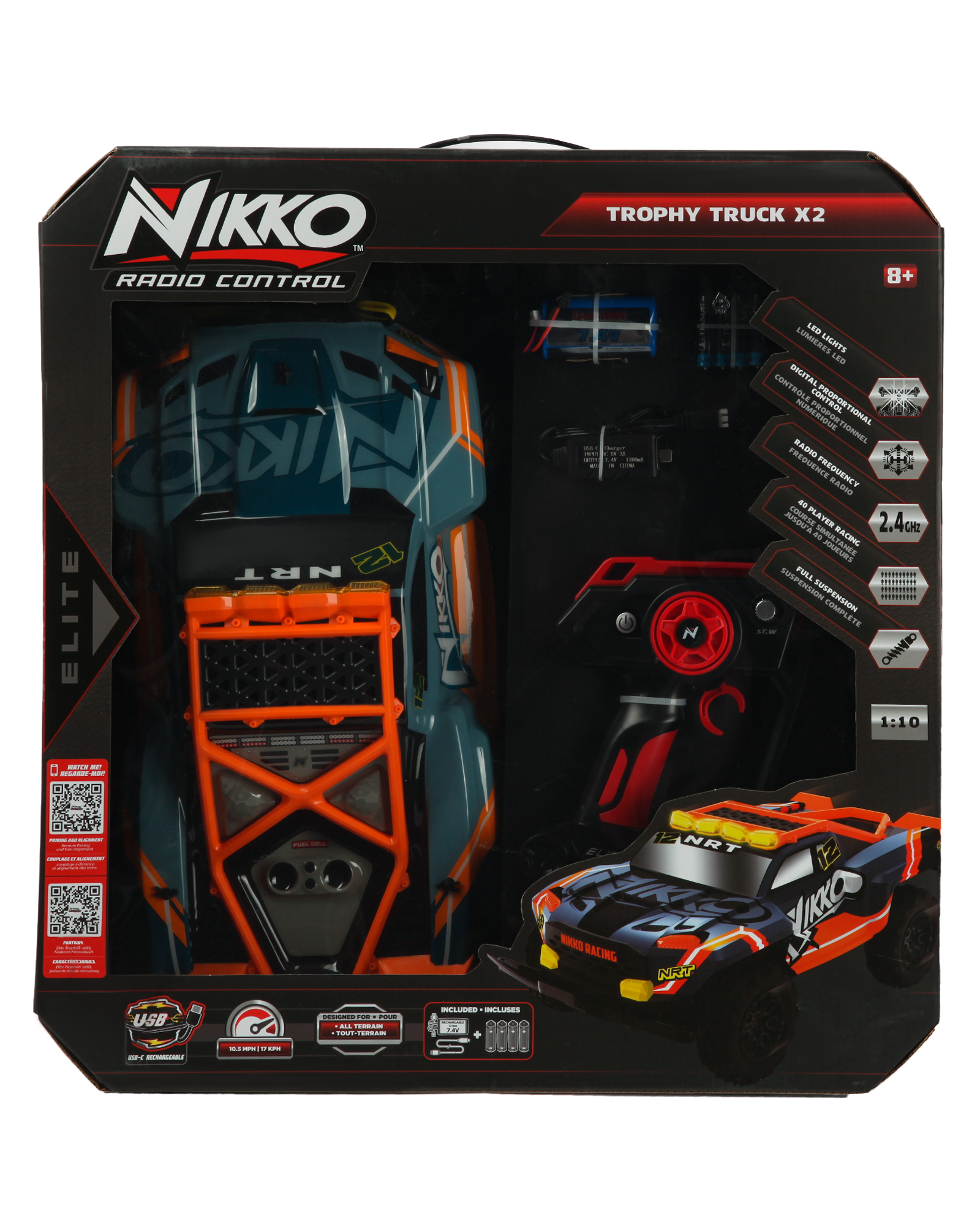 Автомобиль РУ Nikko Elite Trophy Trucks X2 1:10 - фото 7