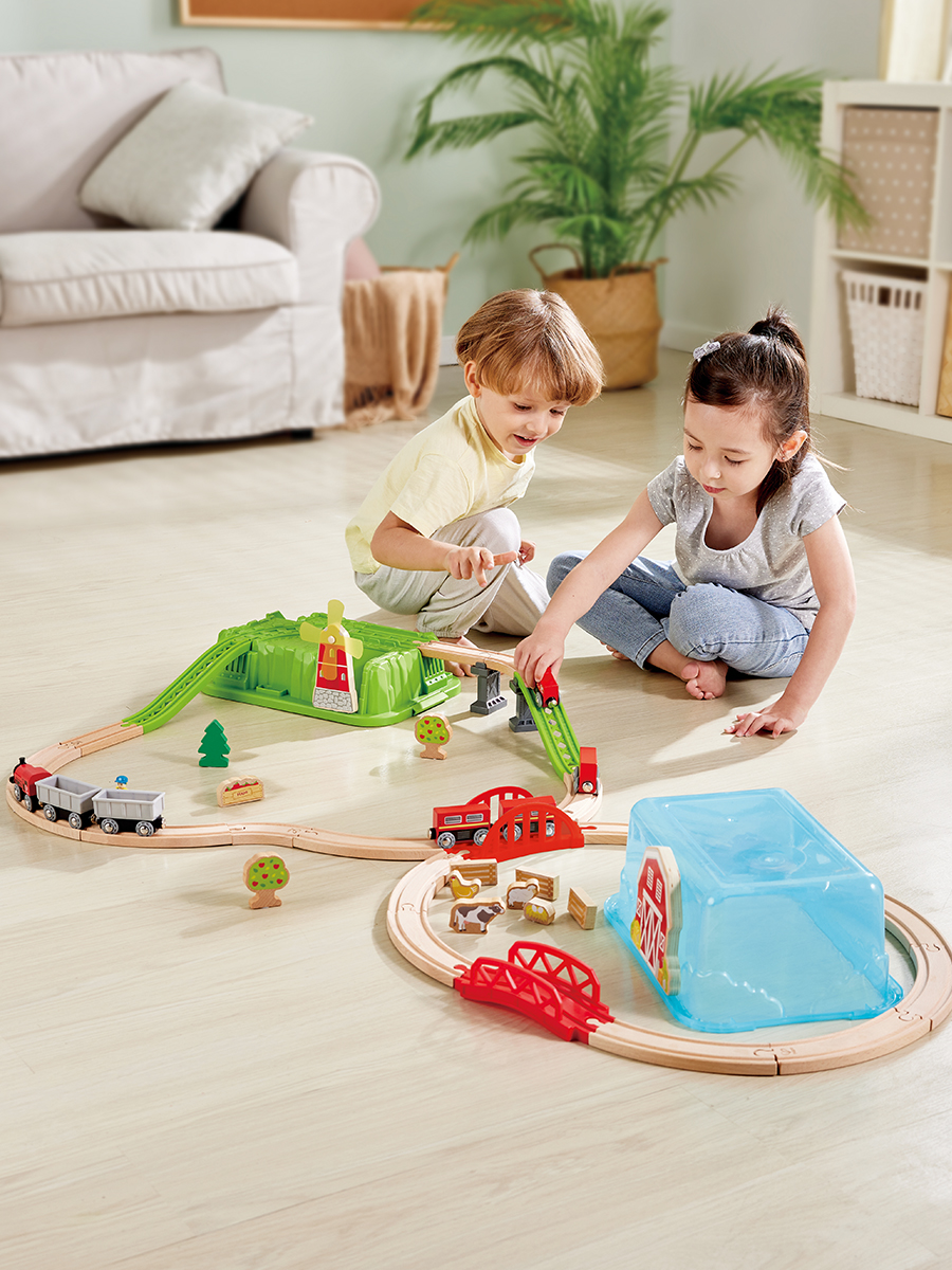 Набор железнодорожный Hape E3783_HP - фото 1