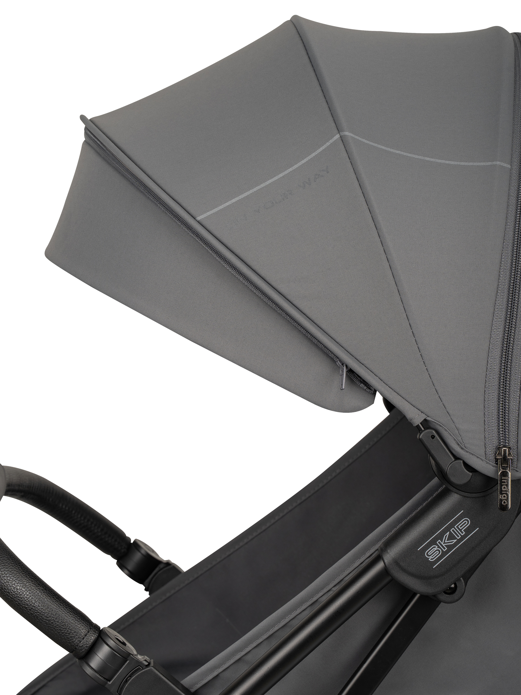 Коляска прогулочная Indigo Skip для путешествий, т.-серый серый - фото 21