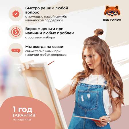 Картина по номерам Red Panda