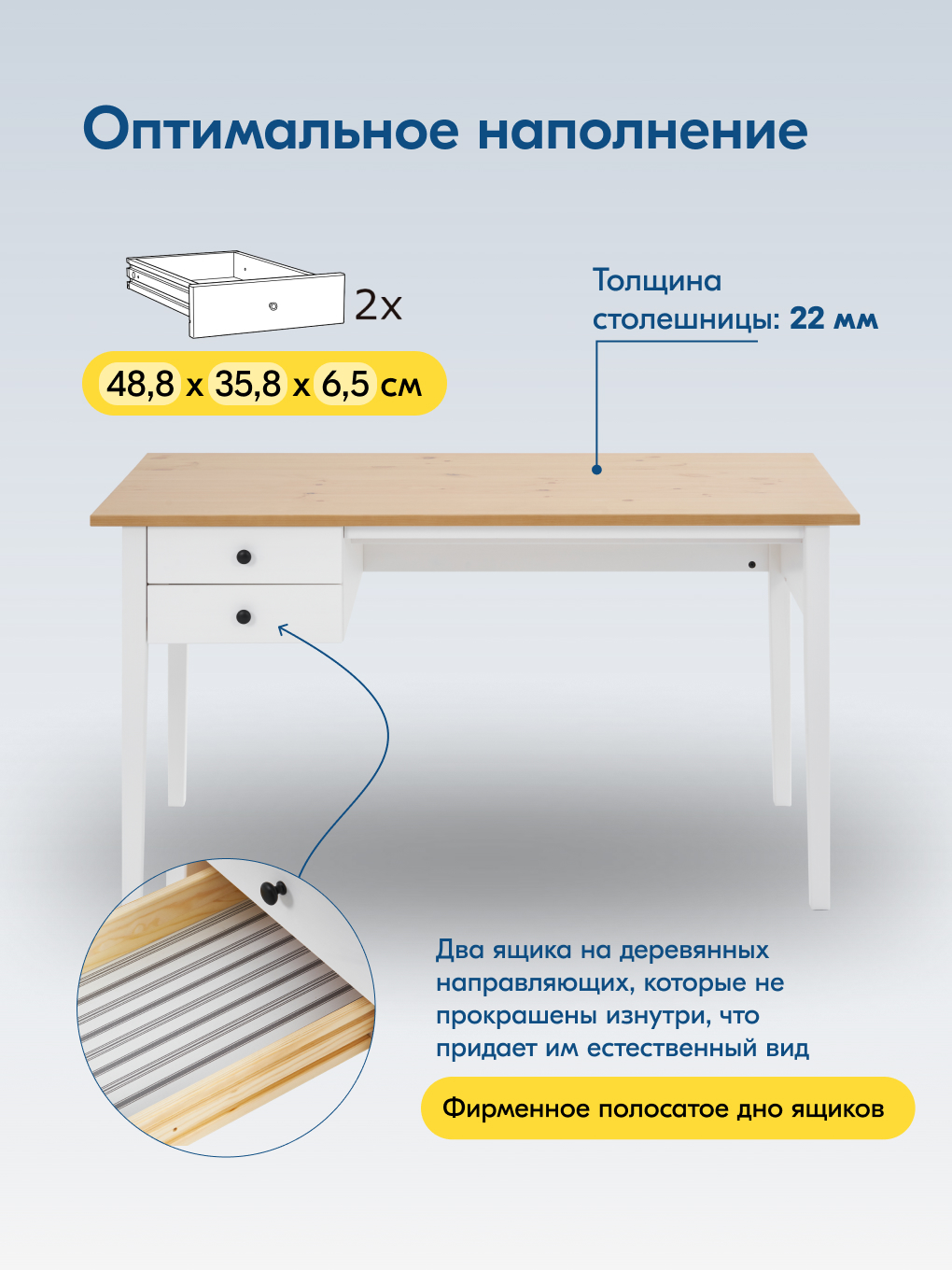 Письменный стол IKEA ВУХТЫМ - фото 5