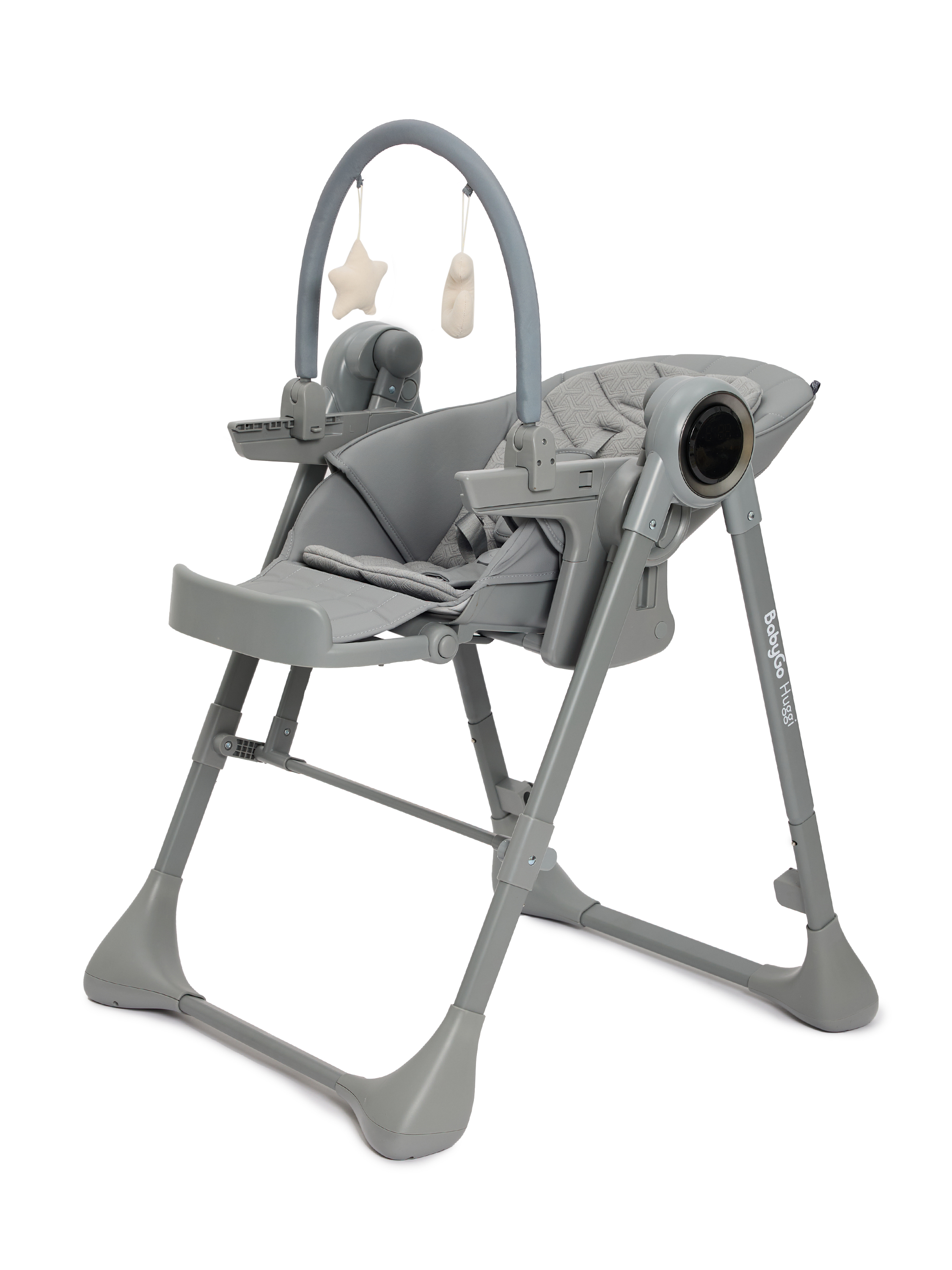 Стульчик для кормления BabyGo Huggi grey серый - фото 16