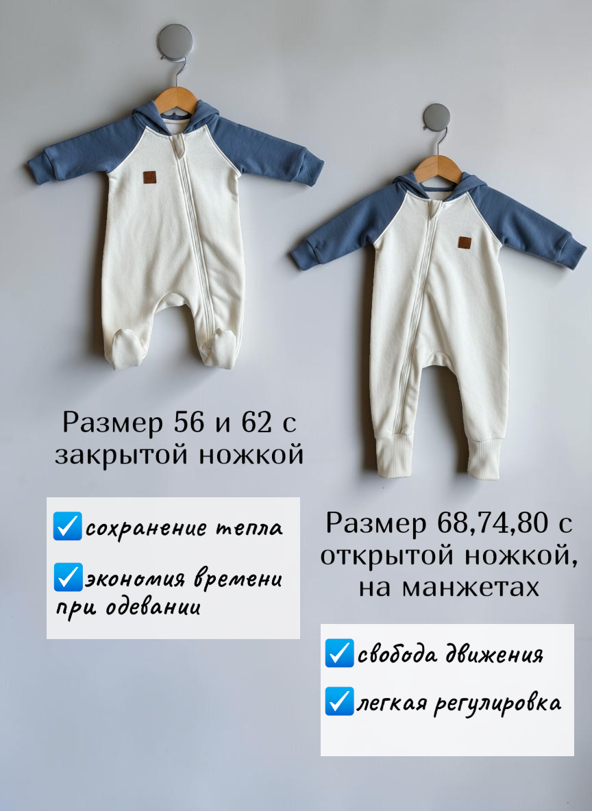 Комбинезон Bunnyphant В062/синий - фото 3