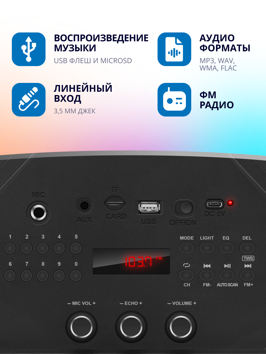 Колонка bluetooth SVEN PS-650 - фото 7