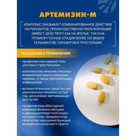 БАД Арт Лайф Антипаразитарный комплекс Артемизин-М, 90 таблеток