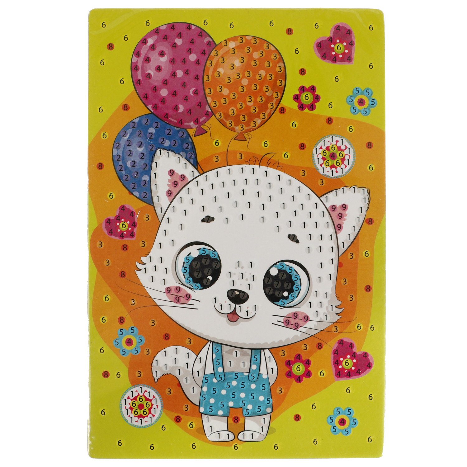 Алмазная мозаика Multiart Котик с шариками - фото 2