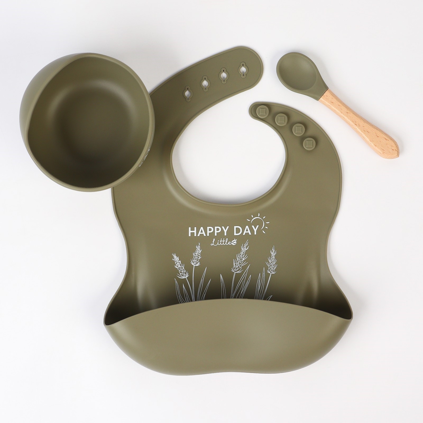 Детская посуда в наборе Mum and Baby Little World Collection силикон 5 предметов - фото 7