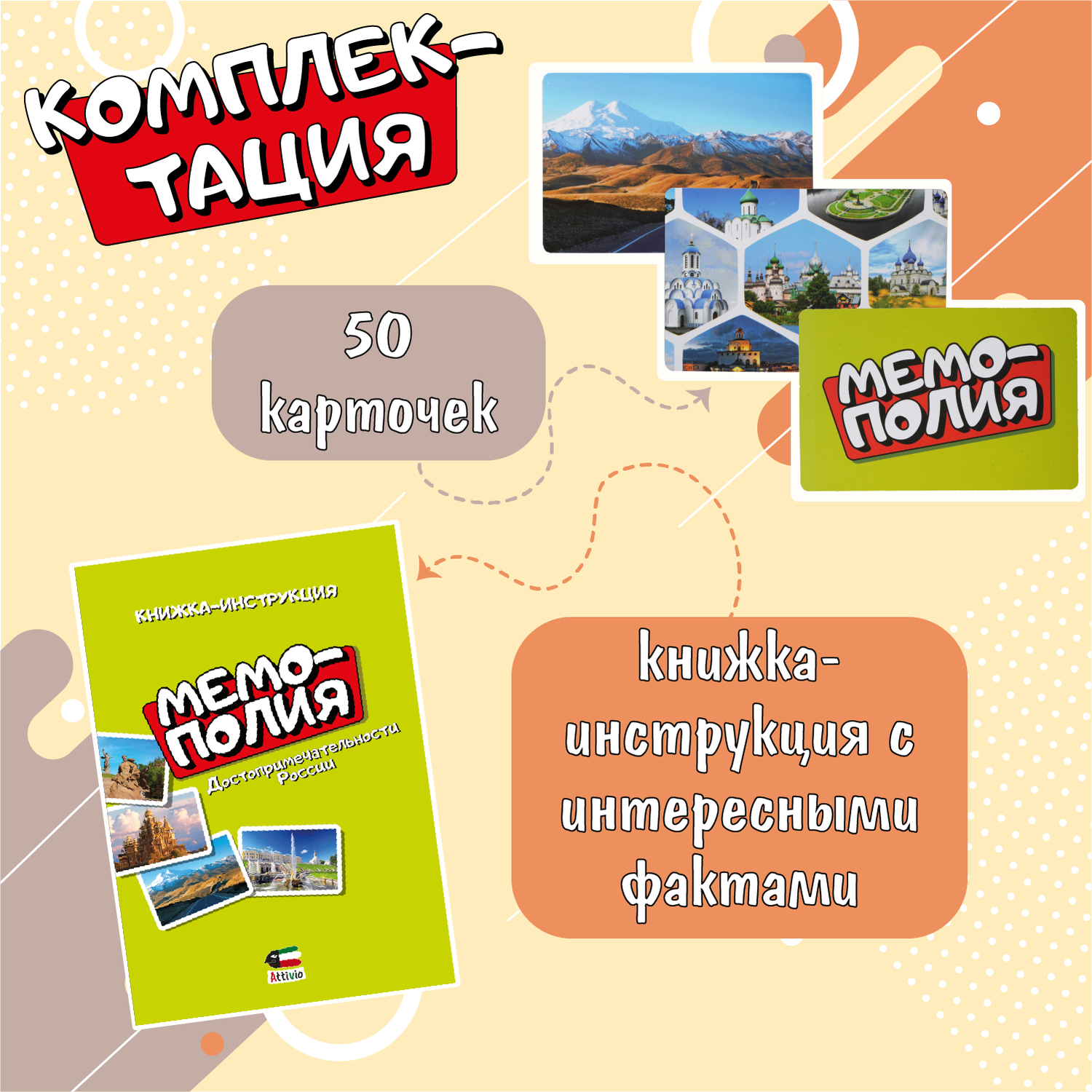 Настольная игра Attivio Достопримечательности России - фото 2