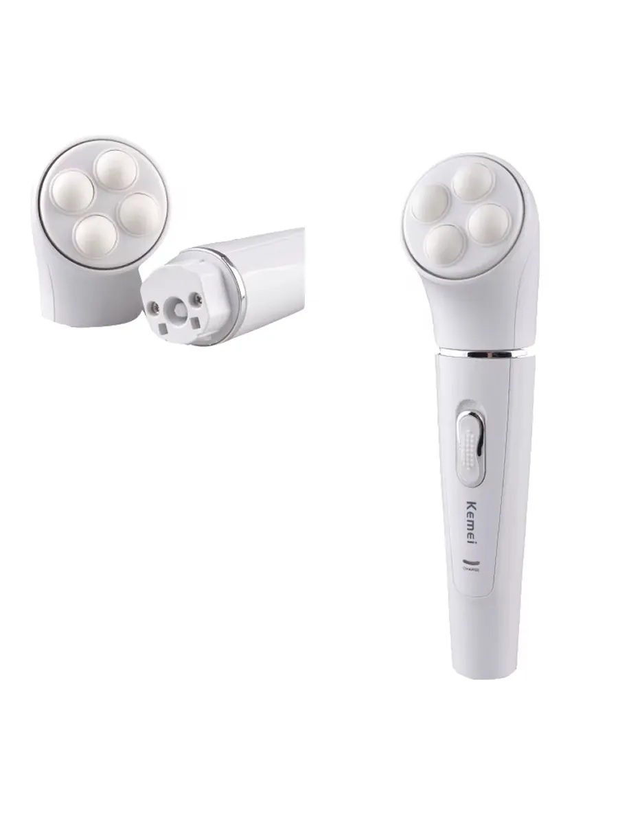 Эпилятор 5 в 1 беспроводной с насадками CASTLELADY депилятор массажер триммер пилинг щетка для очищения кожи - фото 5