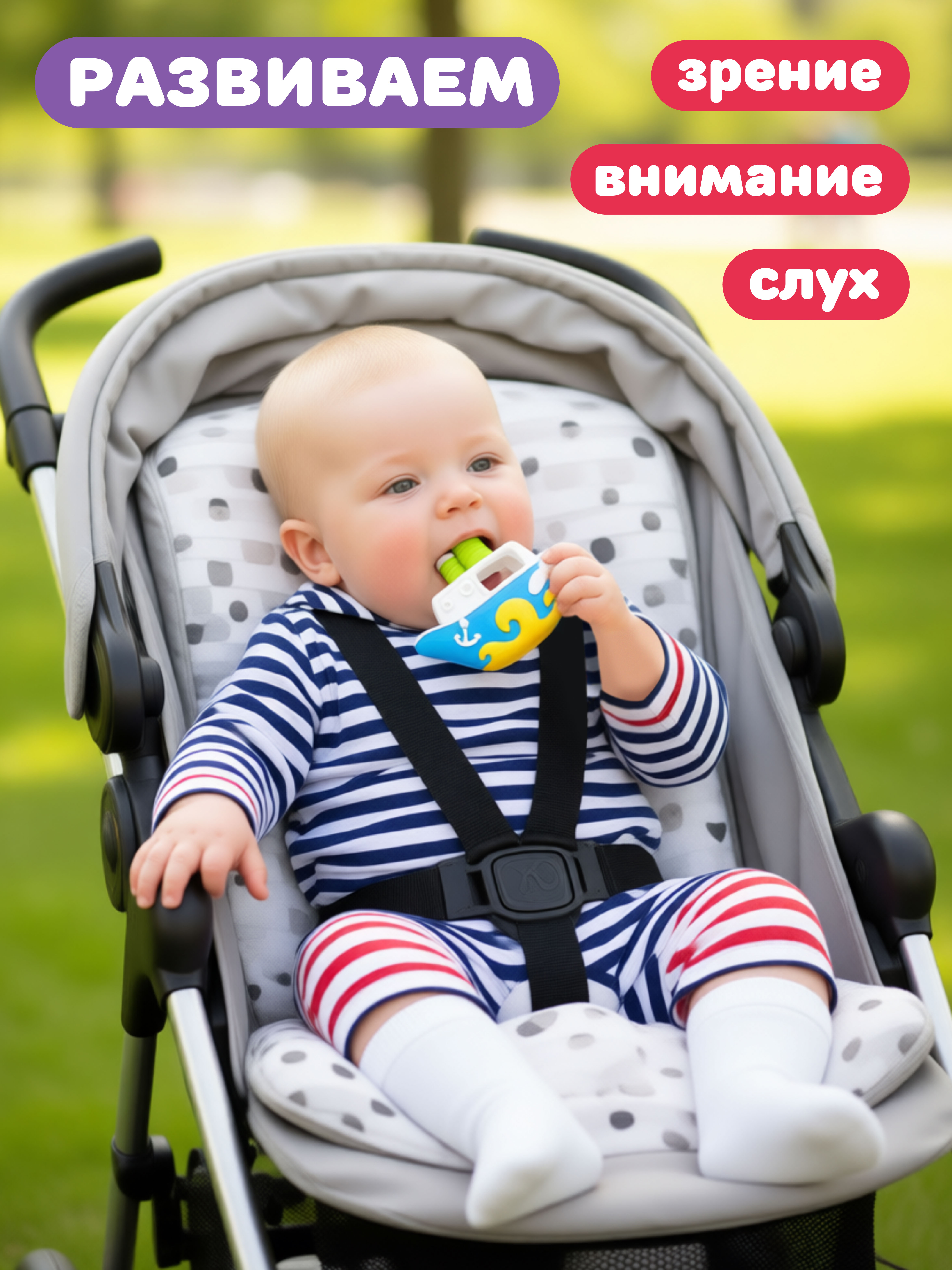 Игрушка Жирафики погремушка Кораблик и грузовичок - фото 3