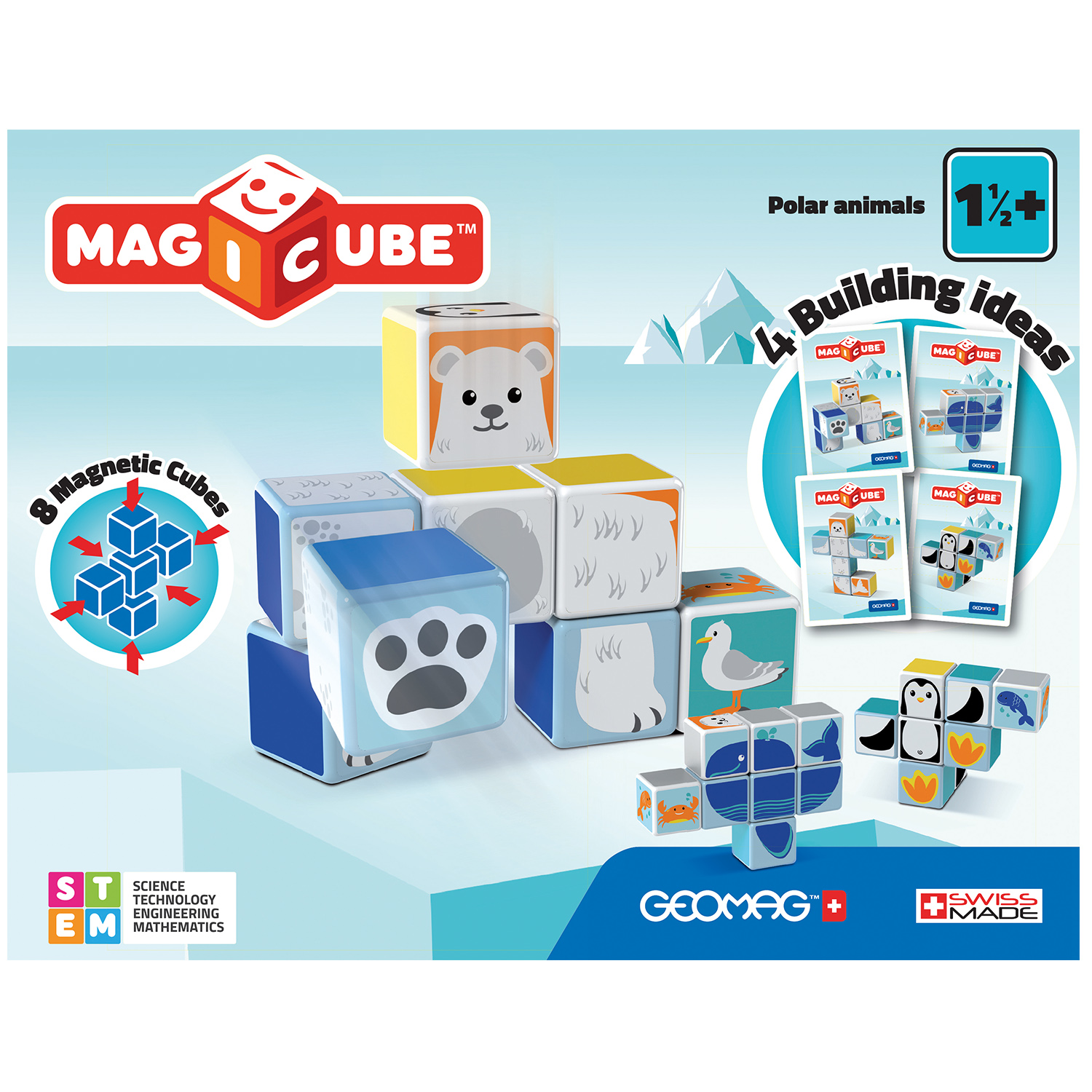 Конструктор Geomag MagiCube Полярные друзья магнитный - фото 6