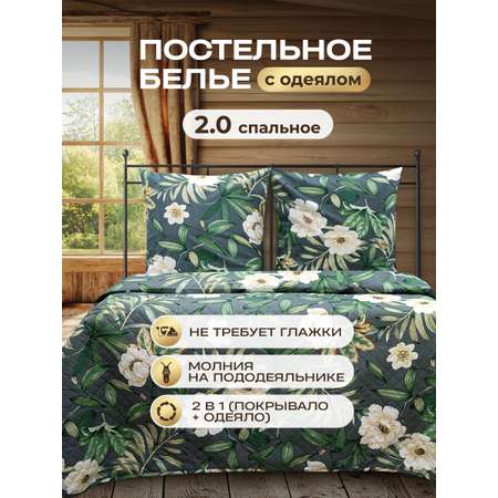 Комплект постельного белья Спал Спалыч универсальный с покрывалом 2-спальный