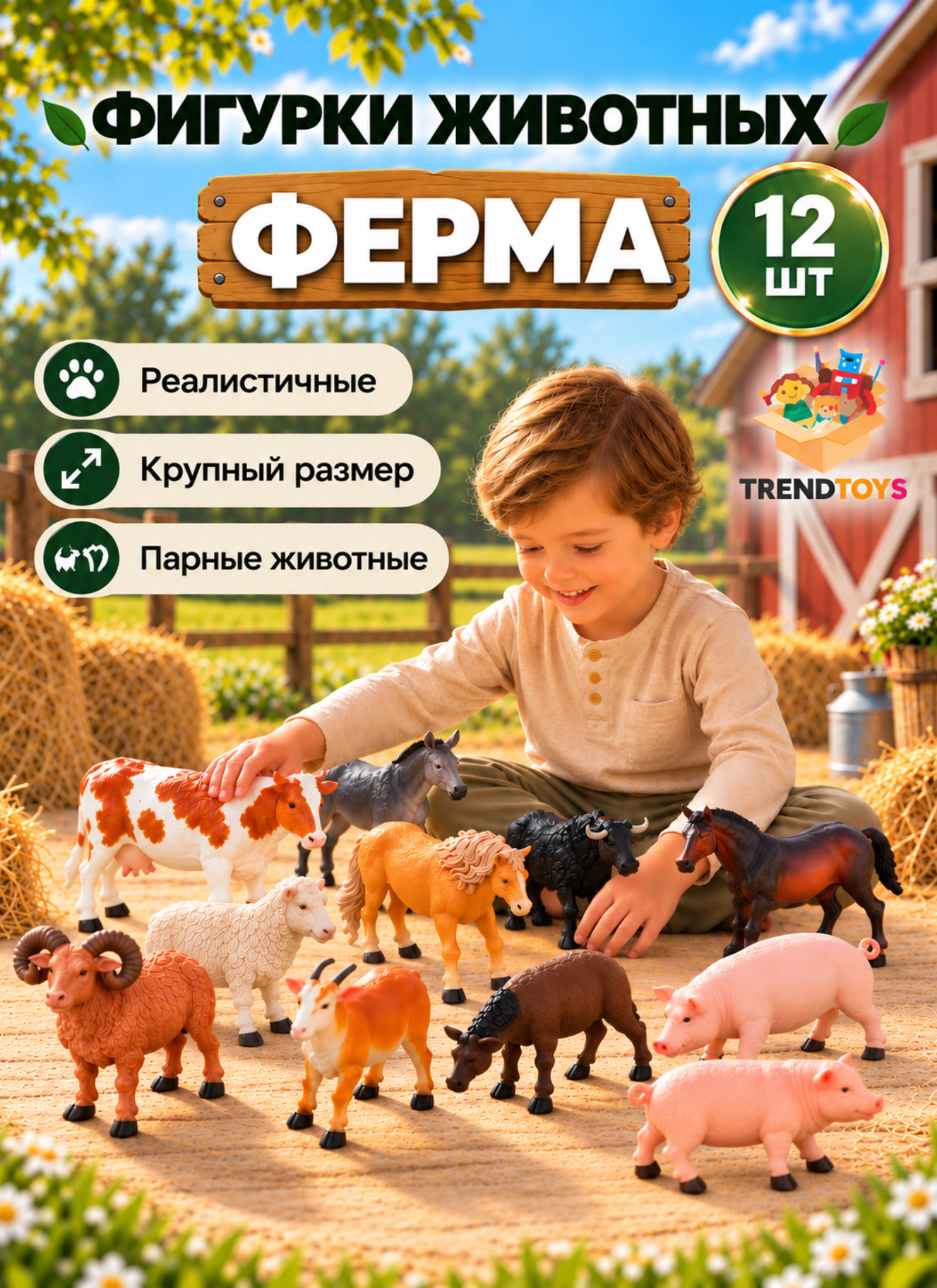 Игровой набор TrendToys Маленький набор животных - фото 1