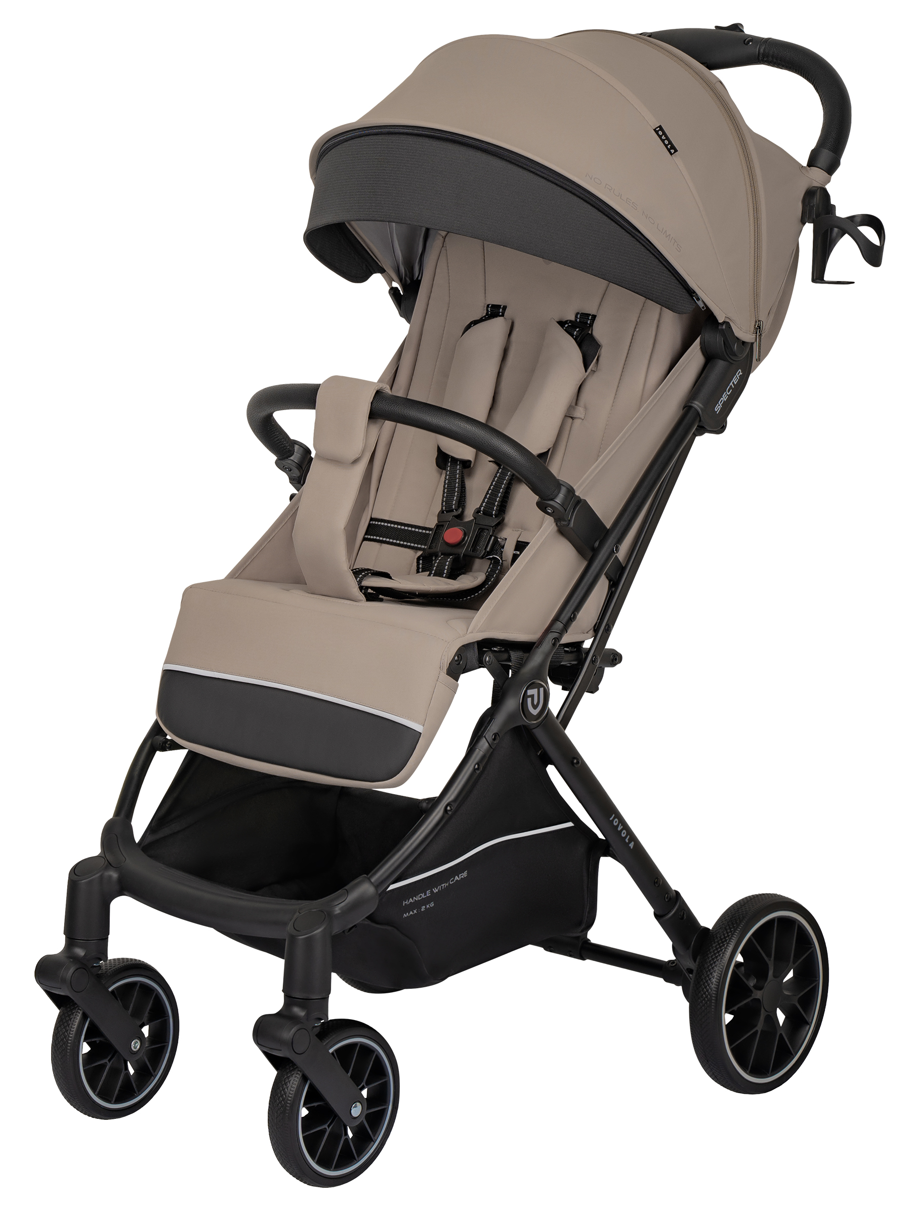 Коляска прогулочная JOVOLA Specter бежевый - фото 12