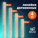 Линейка Пифагор дерево 4 шт.