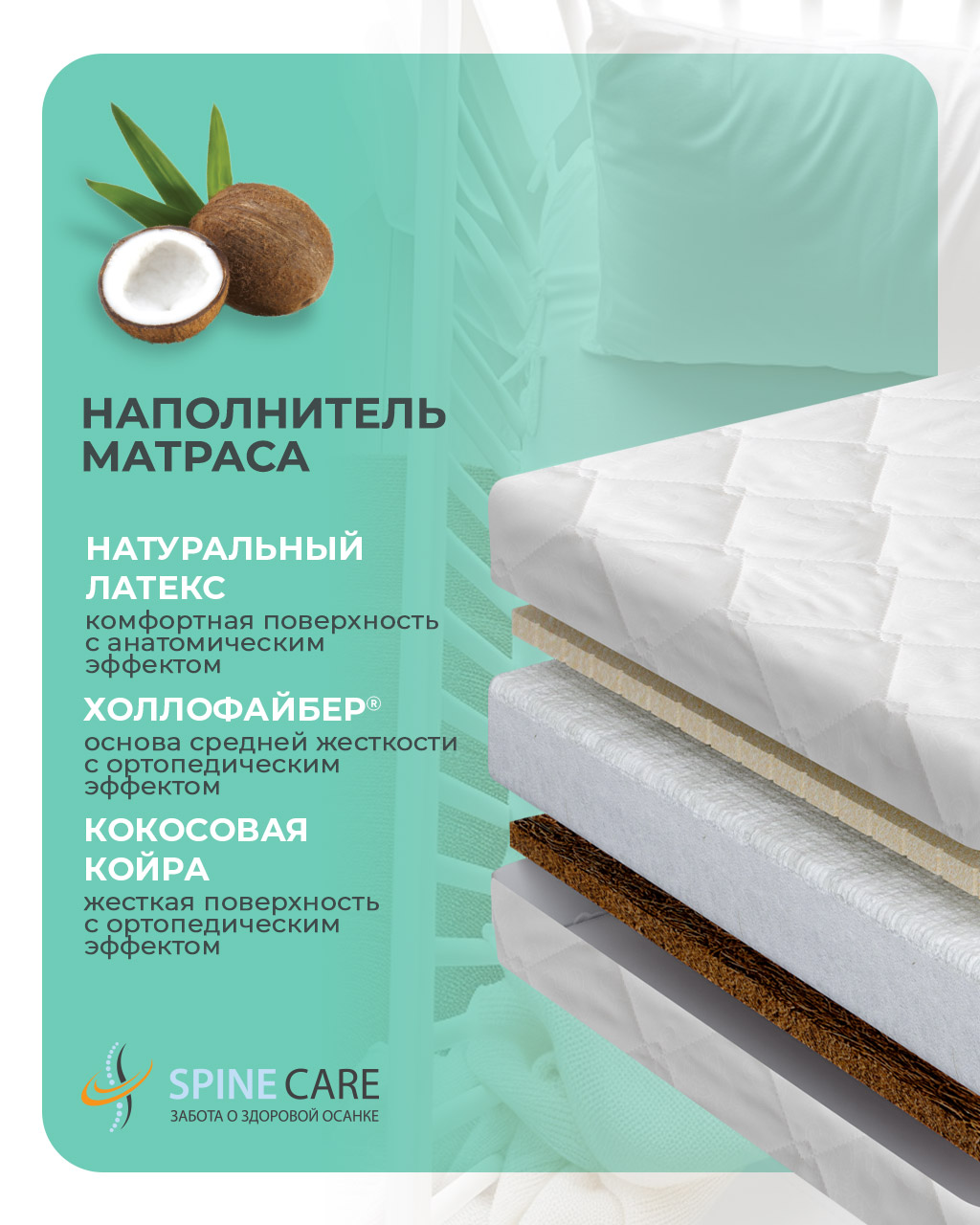 Матрас ШВЕТЕКС Латекс Лайт 60х120 - фото 3