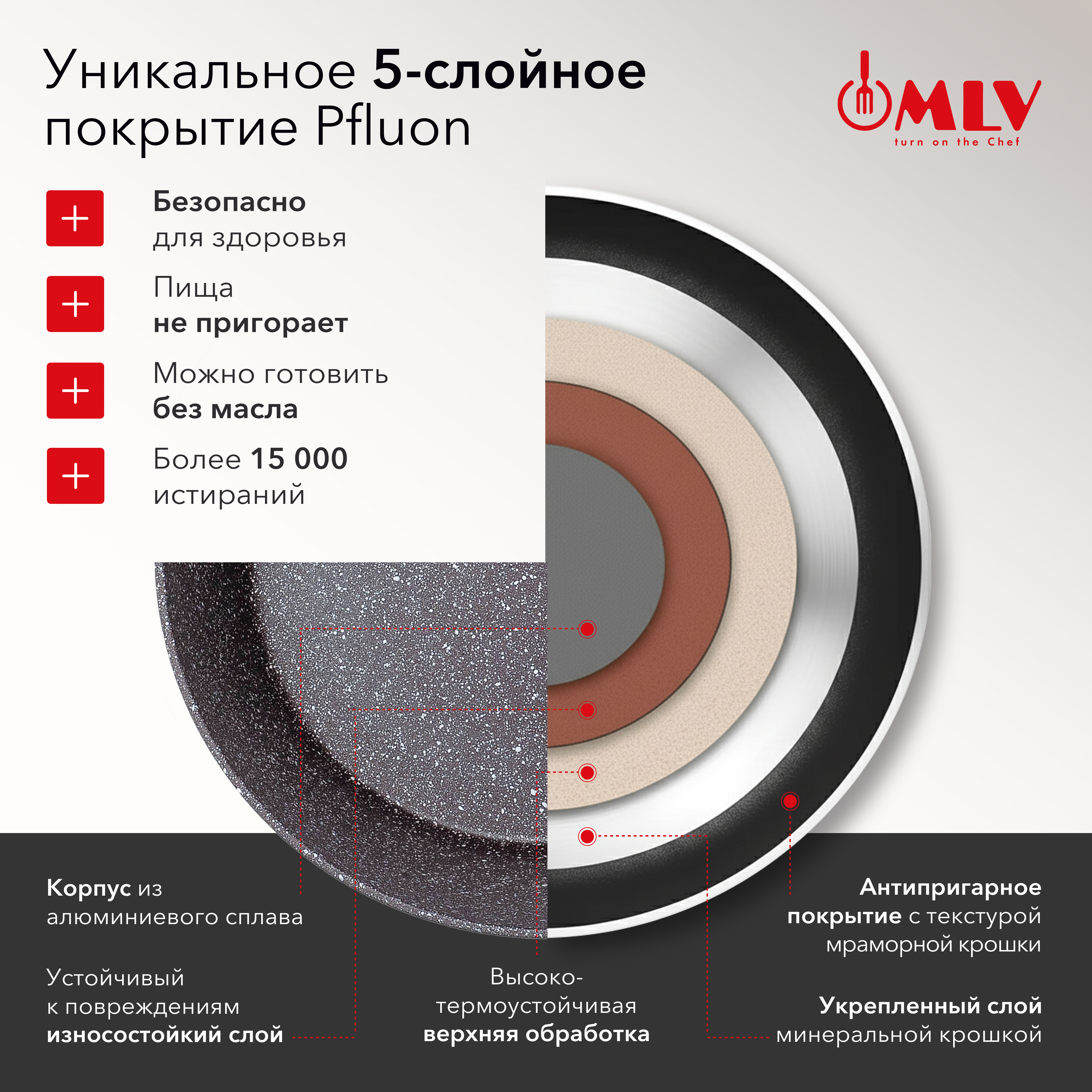 Кастрюля для индукционных плит с крышкой Moulin Villa Chocolate Pie 2,2 литра - фото 4