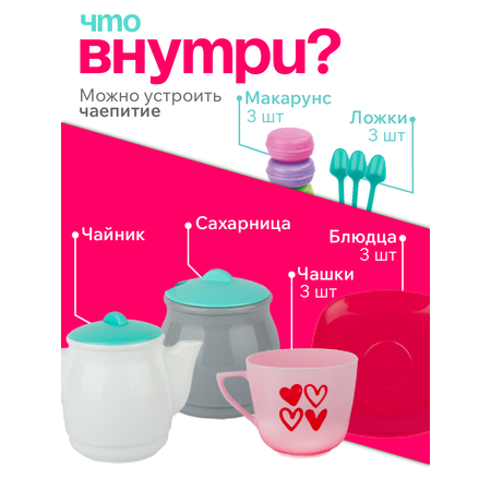 Игрушка СТРОМ посуда, чайник, продукты