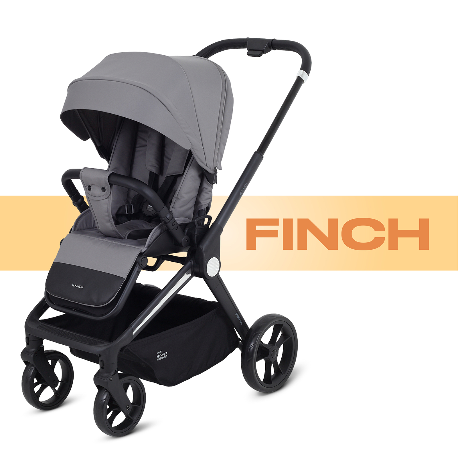 Коляска прогулочная MOWbaby Grey серый - фото 1