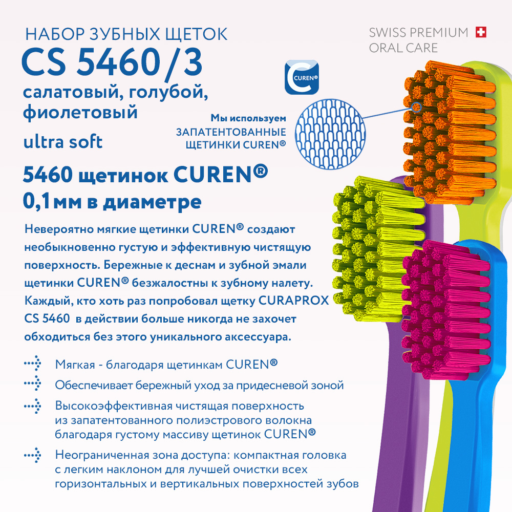 Зубная щетка классическая Curaprox 3 шт. - фото 6