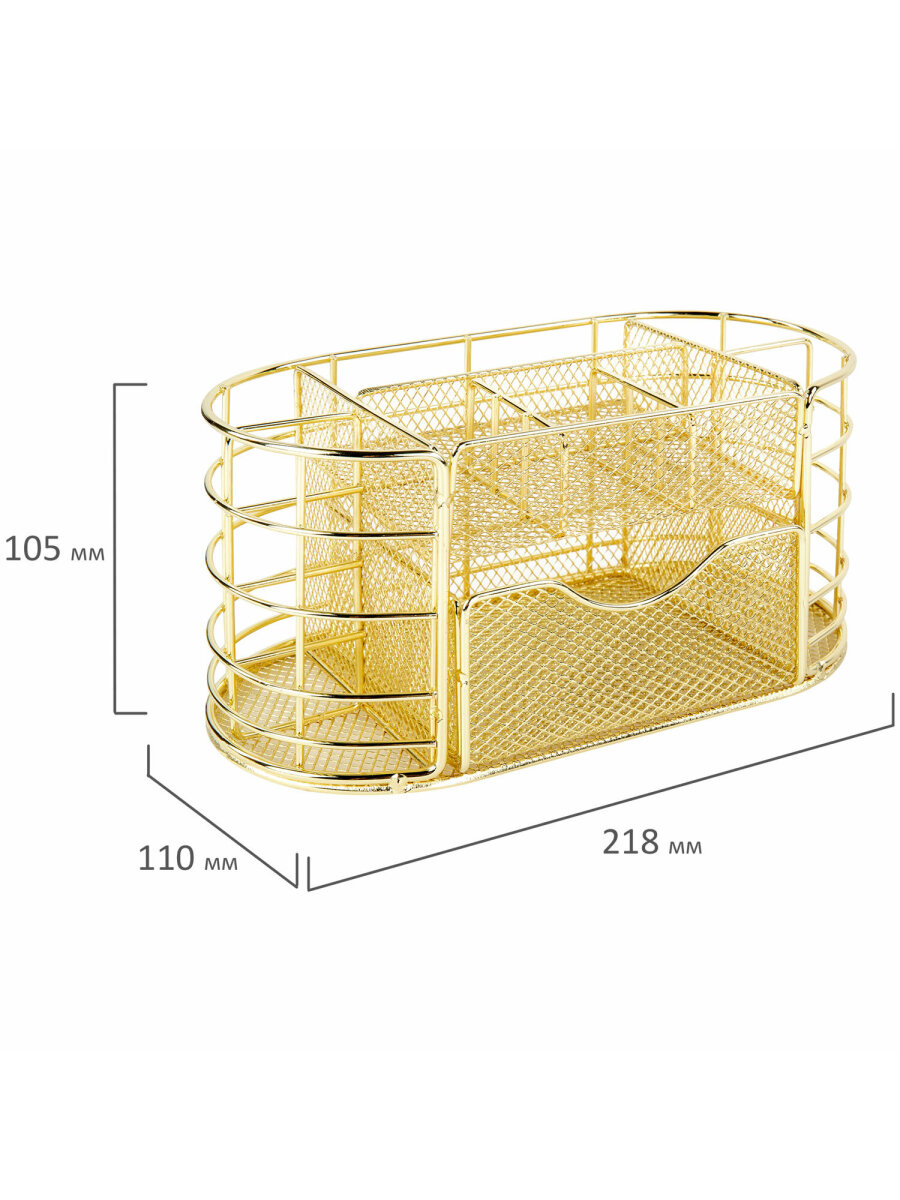 Органайзер для косметики и канцелярии MONTE VITA металлический настольный 9 секций - фото 5