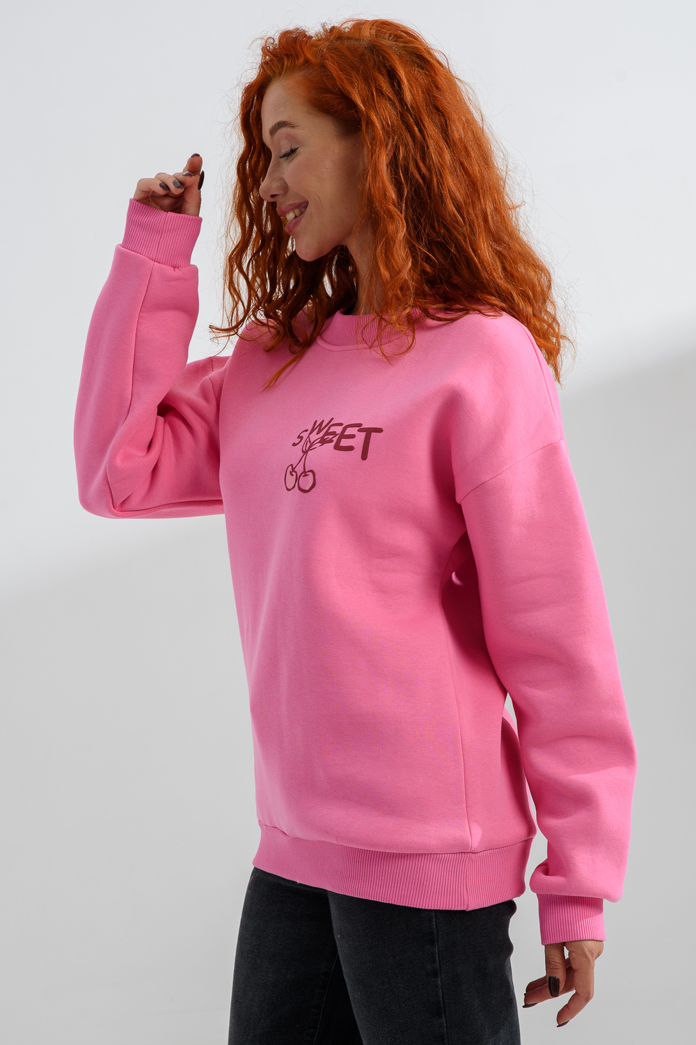 Свитшот Натали Суслова 8572 розовый+сладко - фото 5