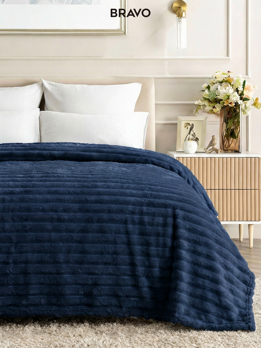 Покрывало BRAVO Волна аква 180 x 220 см велсофт - фото 4