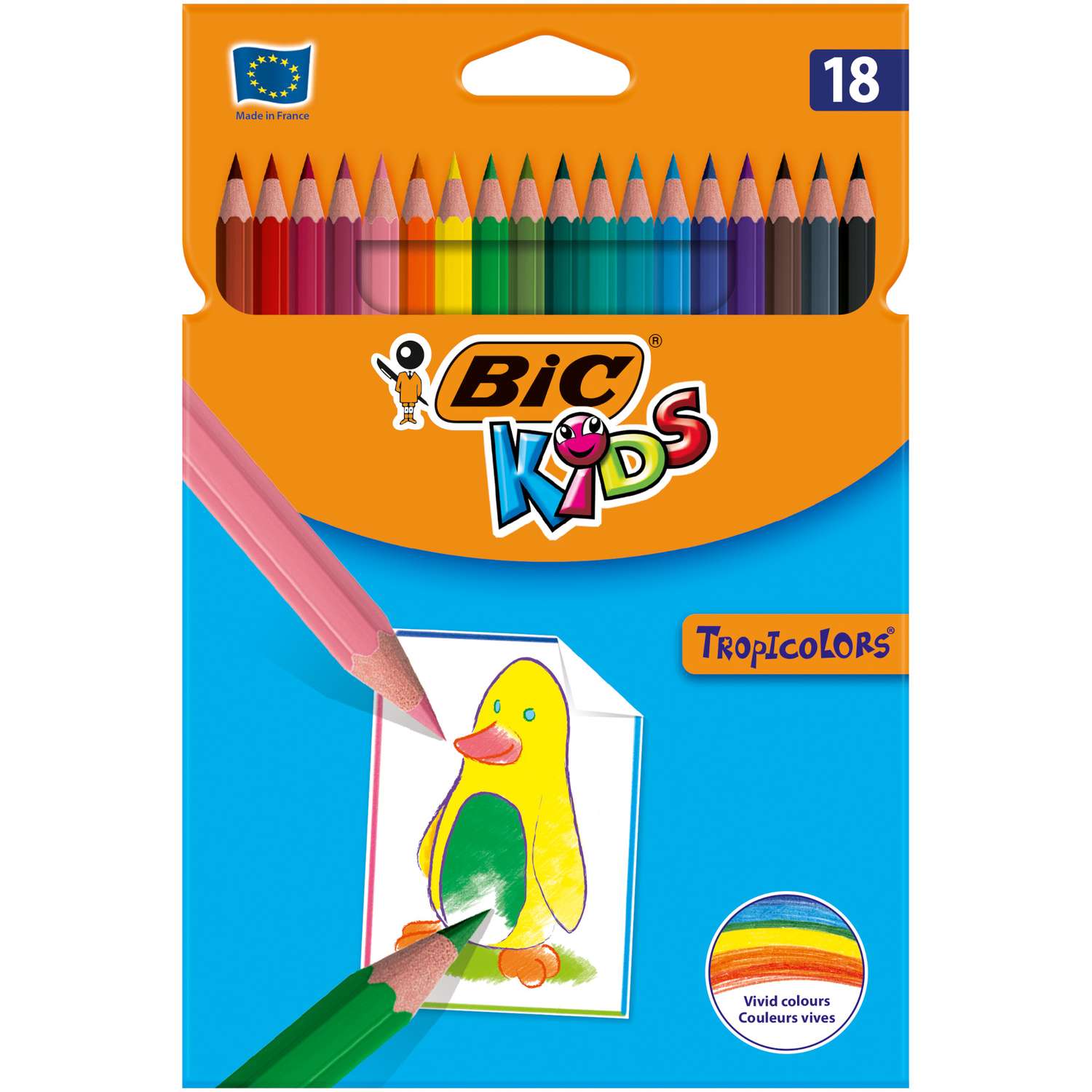 Карандаши цветные BIC 18 шт. - фото 8