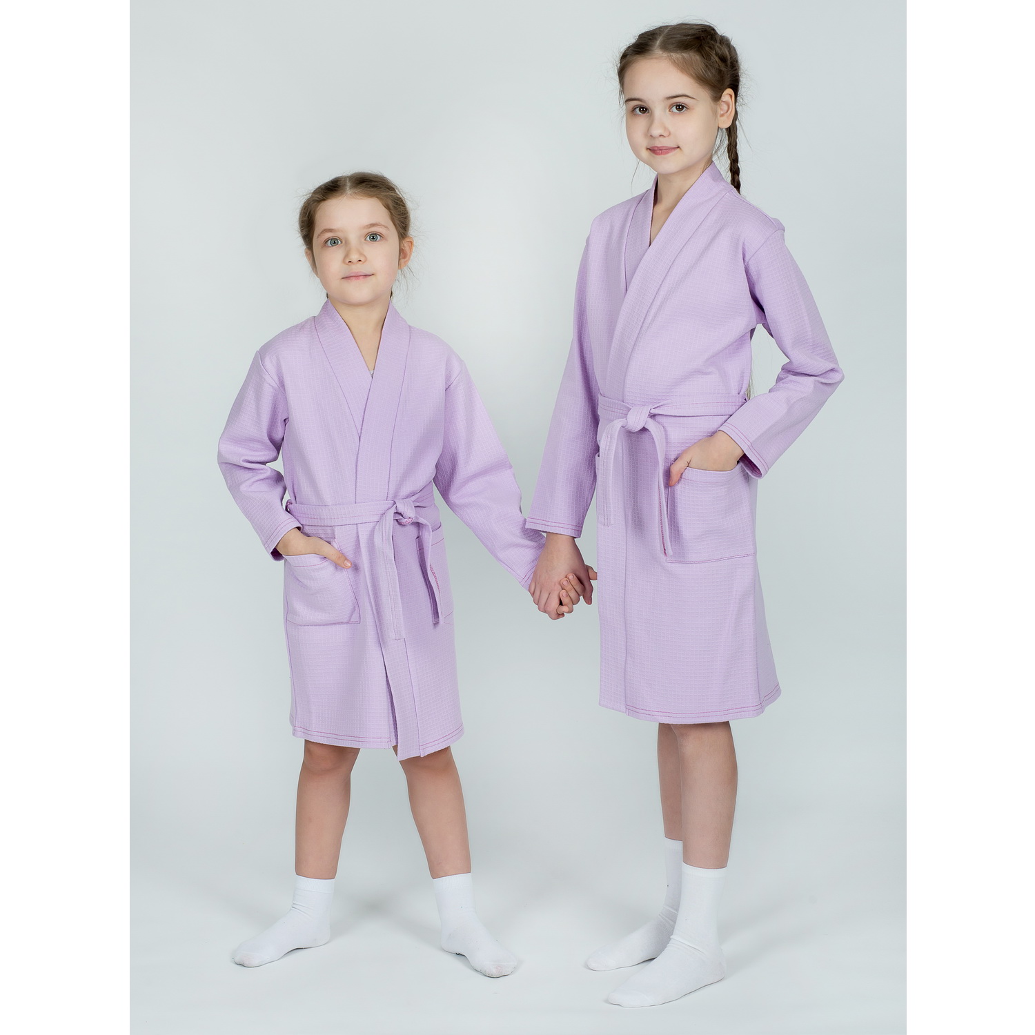 Халат KiMMi co К-1408913 лиловый - фото 5